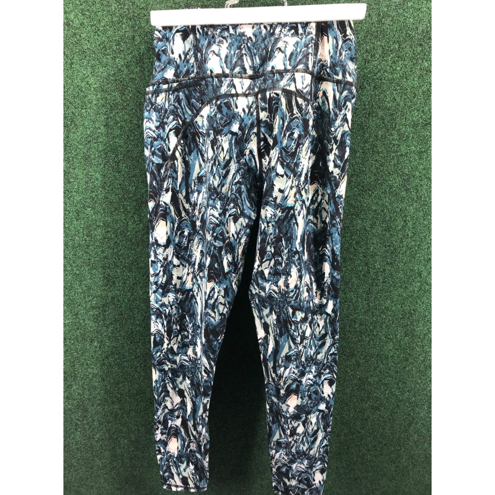 Sweaty Betty Sweaty Betty Power Yoga Leggings Women Size S Multicolor Blue Marble - Activewear, Gym & Running Size 28" / US 6 / IT 42 - 7 Thumbnail
