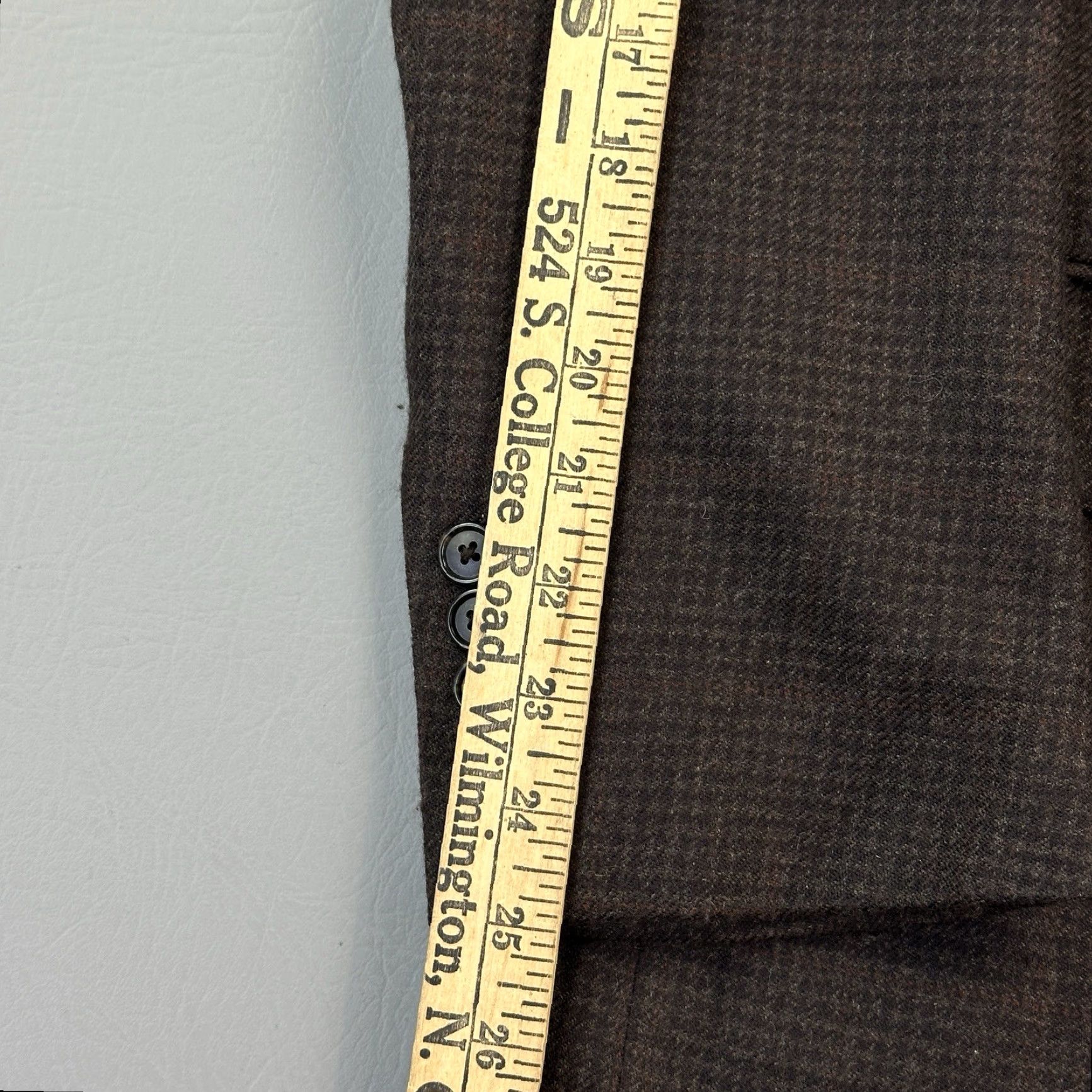 Vintage Alan Flusser Sport Coat Mens 44R Brown Plaid Wool Cashmere Blazer Jacket Casual Size 44R - 5 Thumbnail