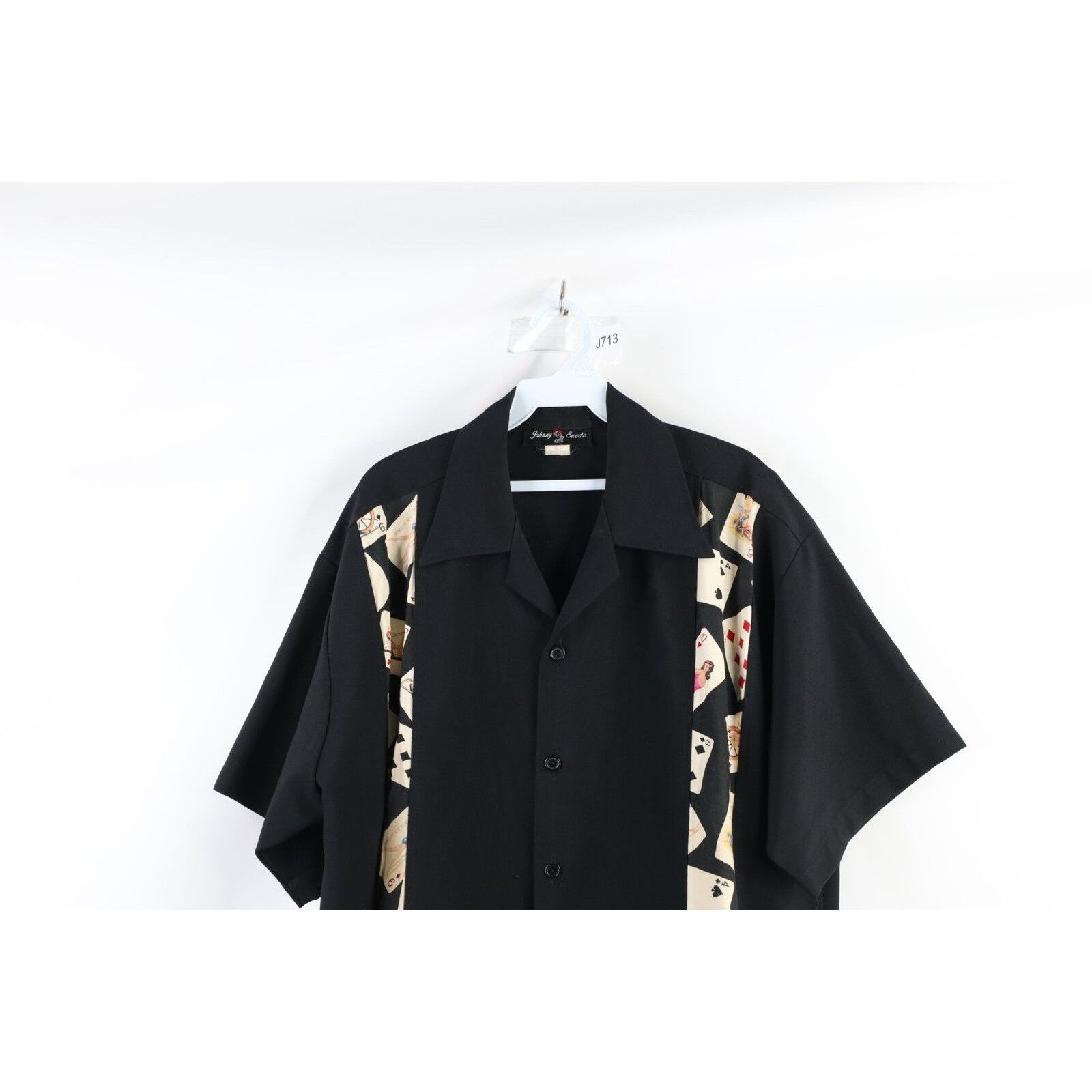 Vintage Vintage 90s Rockabilly Casino Cards Pinup Girl Bowling Shirt Size US XL / EU 56 / 4 - 2 Thumbnail