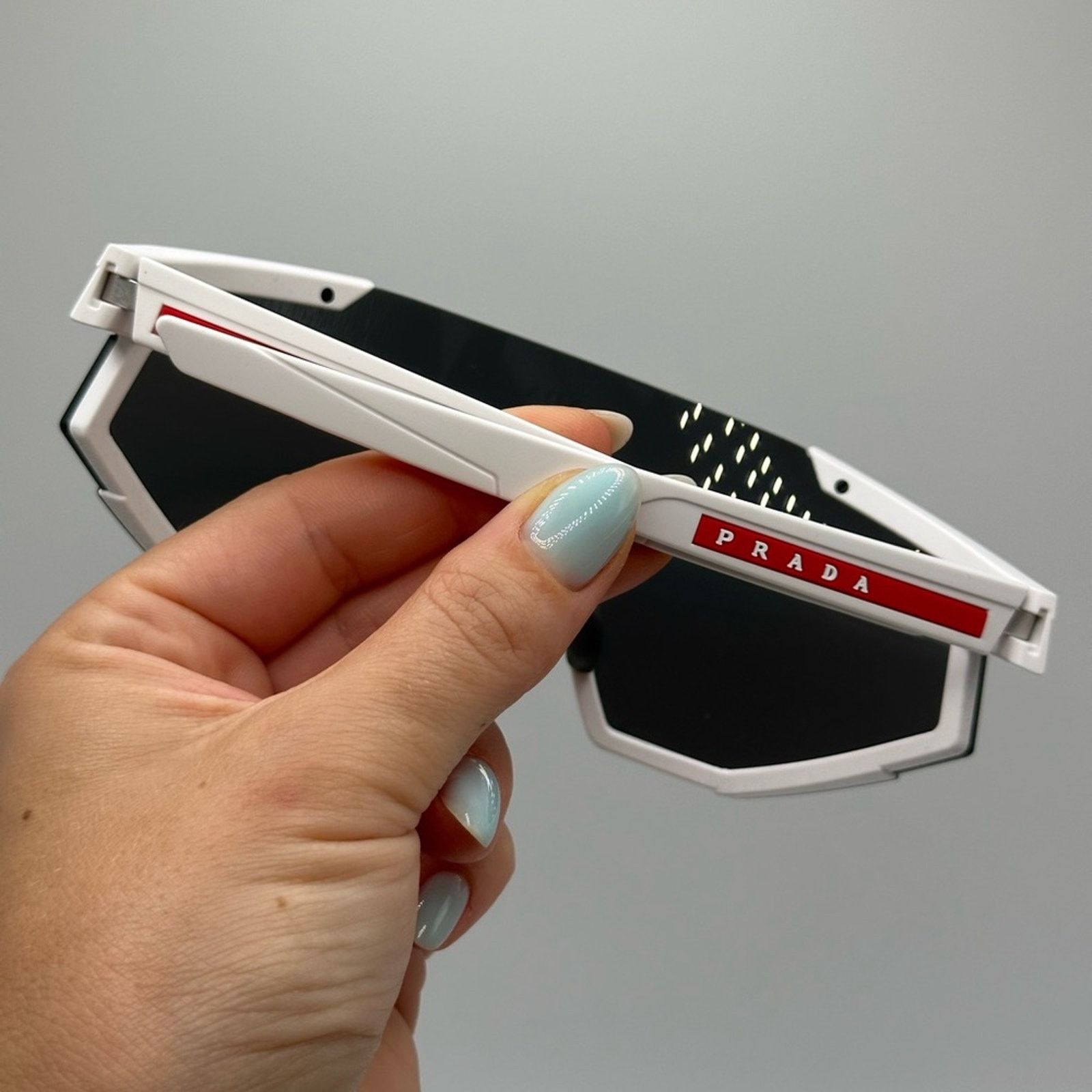 Prada NEW PRADA Linea Rossa PR04WS TWK06F White Rubber/Dark Grey Size ONE SIZE - 13 Thumbnail