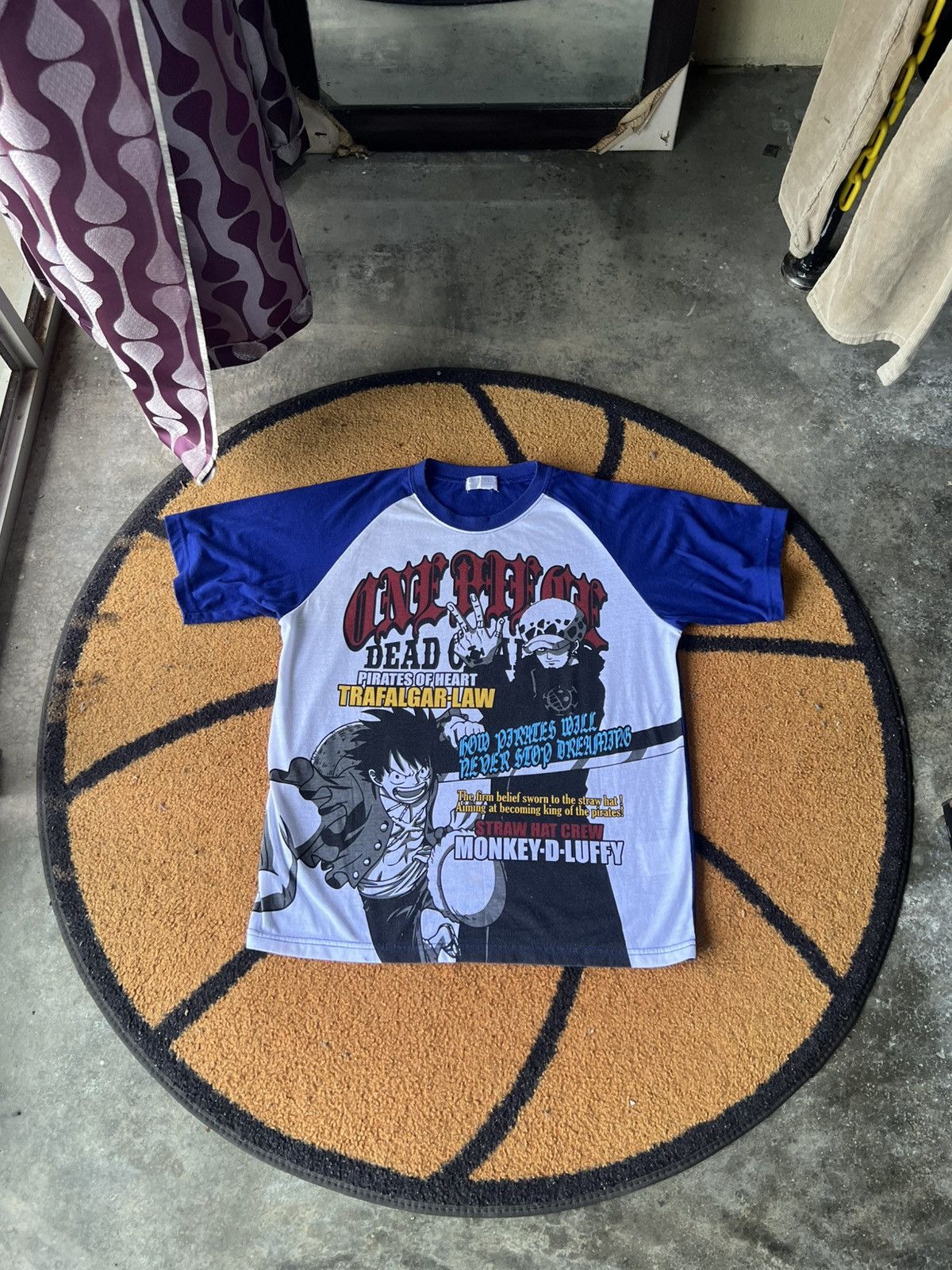 One Piece 🔥Rare One Piece Dead Pirates of Heart Raglan Tee Size US S / EU 44-46 / 1 - 1 Thumbnail