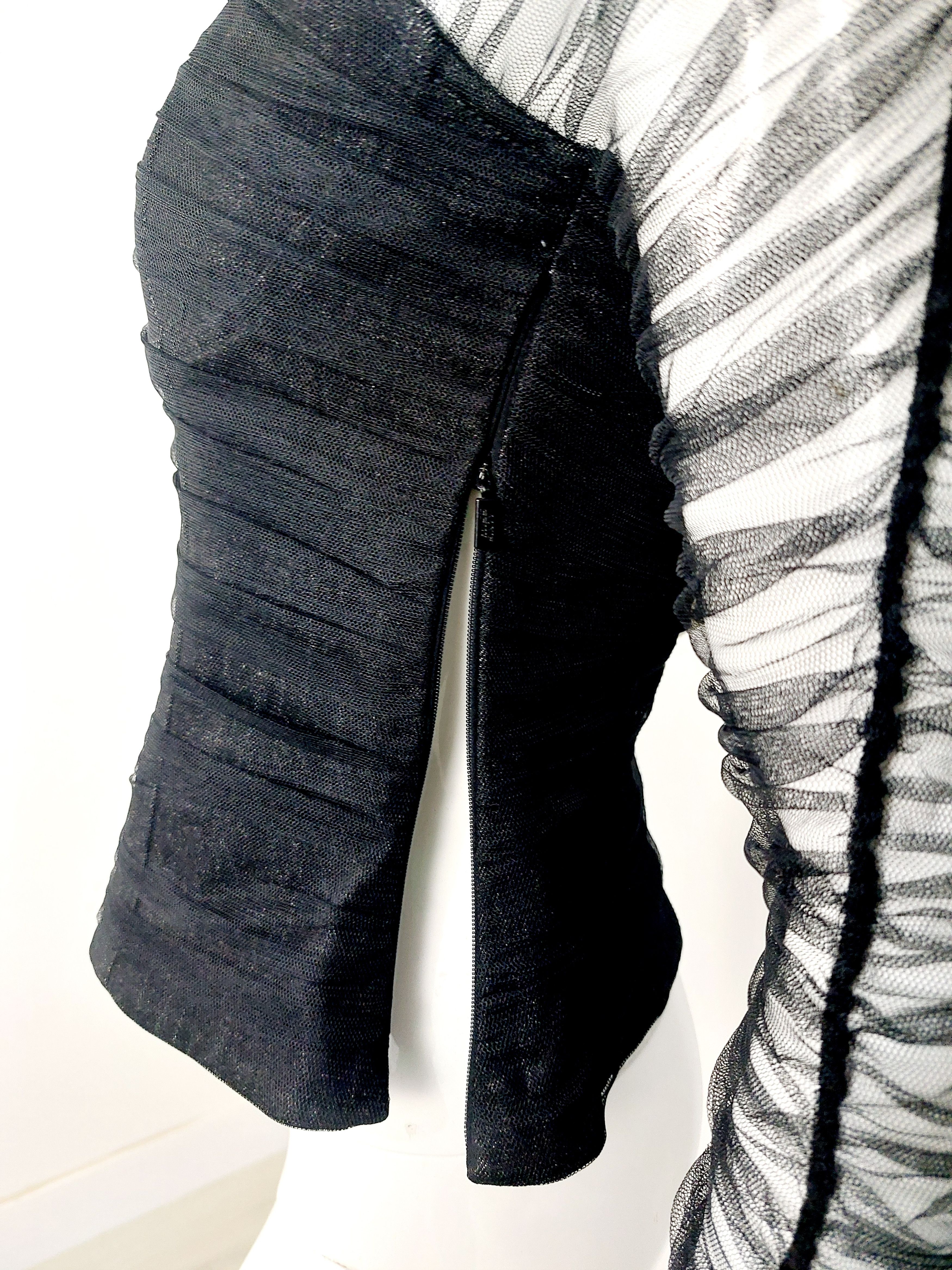 Miss Sixty Archive Y2K Miss Sixty Denim Tulle Sheer Mesh Corset Bustier Size S / US 4 / IT 40 - 10 Thumbnail