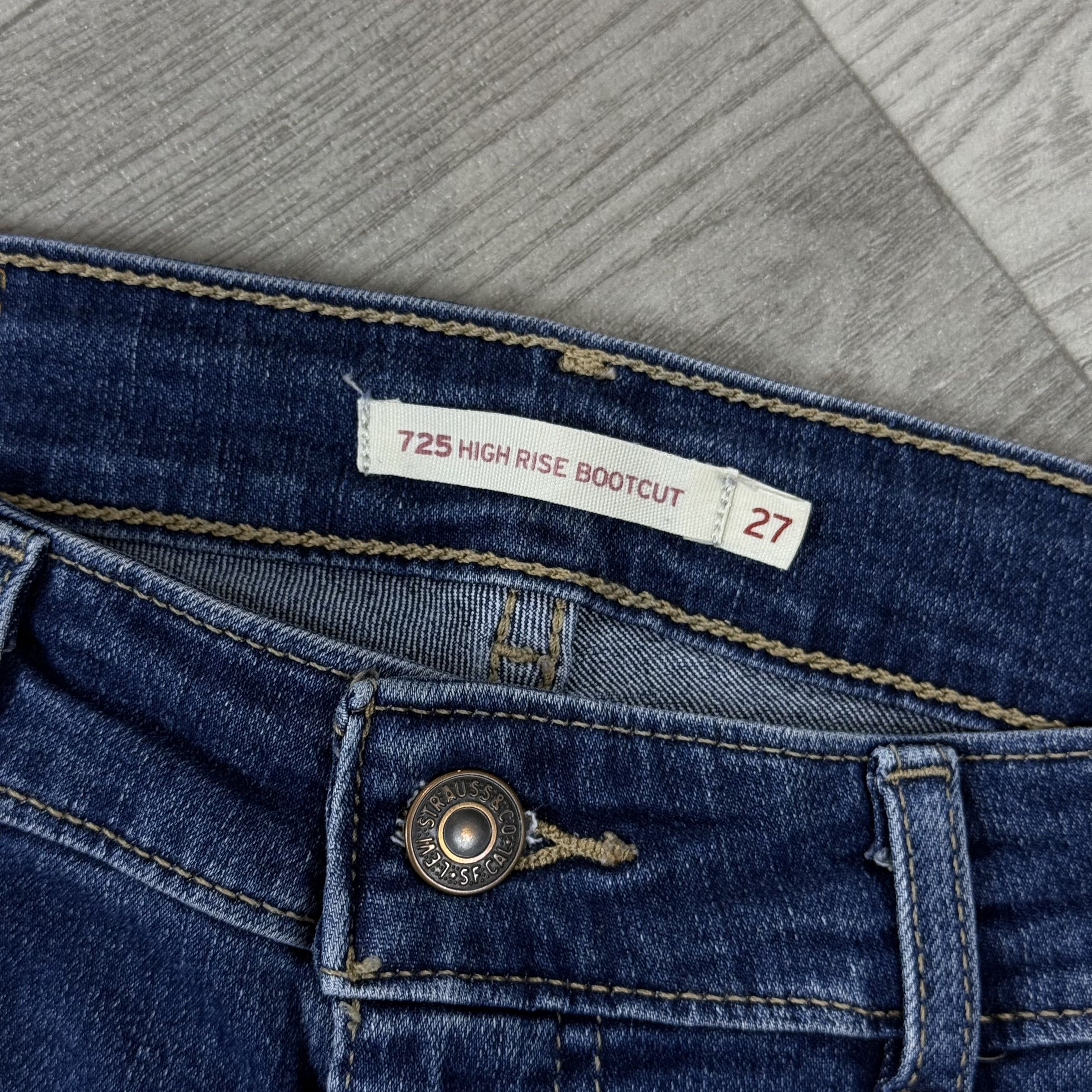 Levi's Levi's 725 High Rise Bootcut Blue Denim Jeans Size 27" / US 4 / IT 40 - 12 Thumbnail