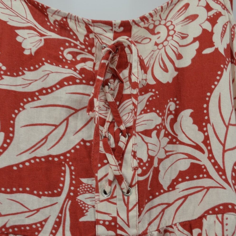 Other Who What Wear Batik Floral Aurora Red Dress Boho Plus Sz 1X Size XL / US 12-14 / IT 48-50 - 10 Thumbnail
