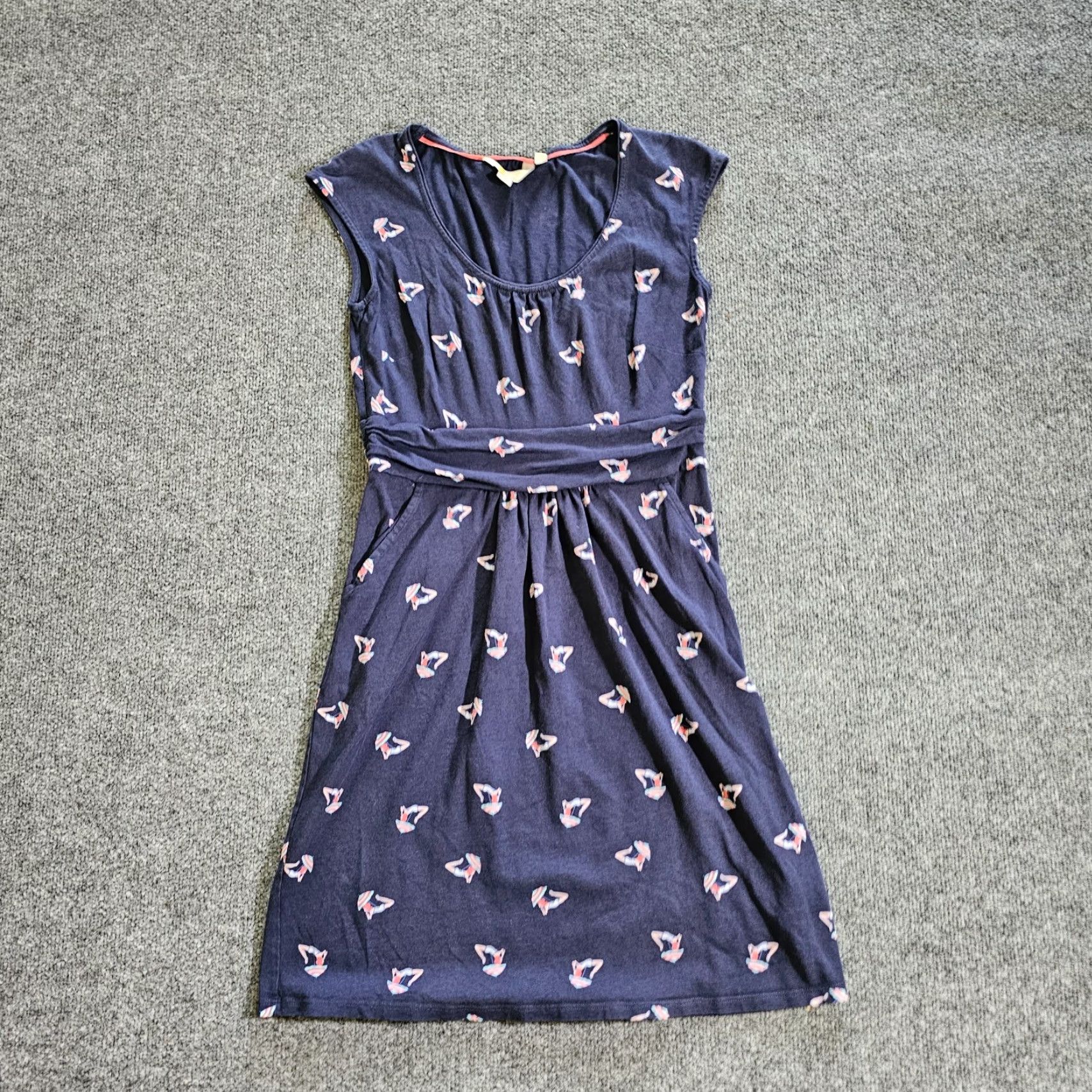 Boden Boden Dress Womens 6 Blue Beach A-Line Scoop Neck Short Sleeves Casual Shirt Size 28" / US 6 / IT 42 - 2 Thumbnail