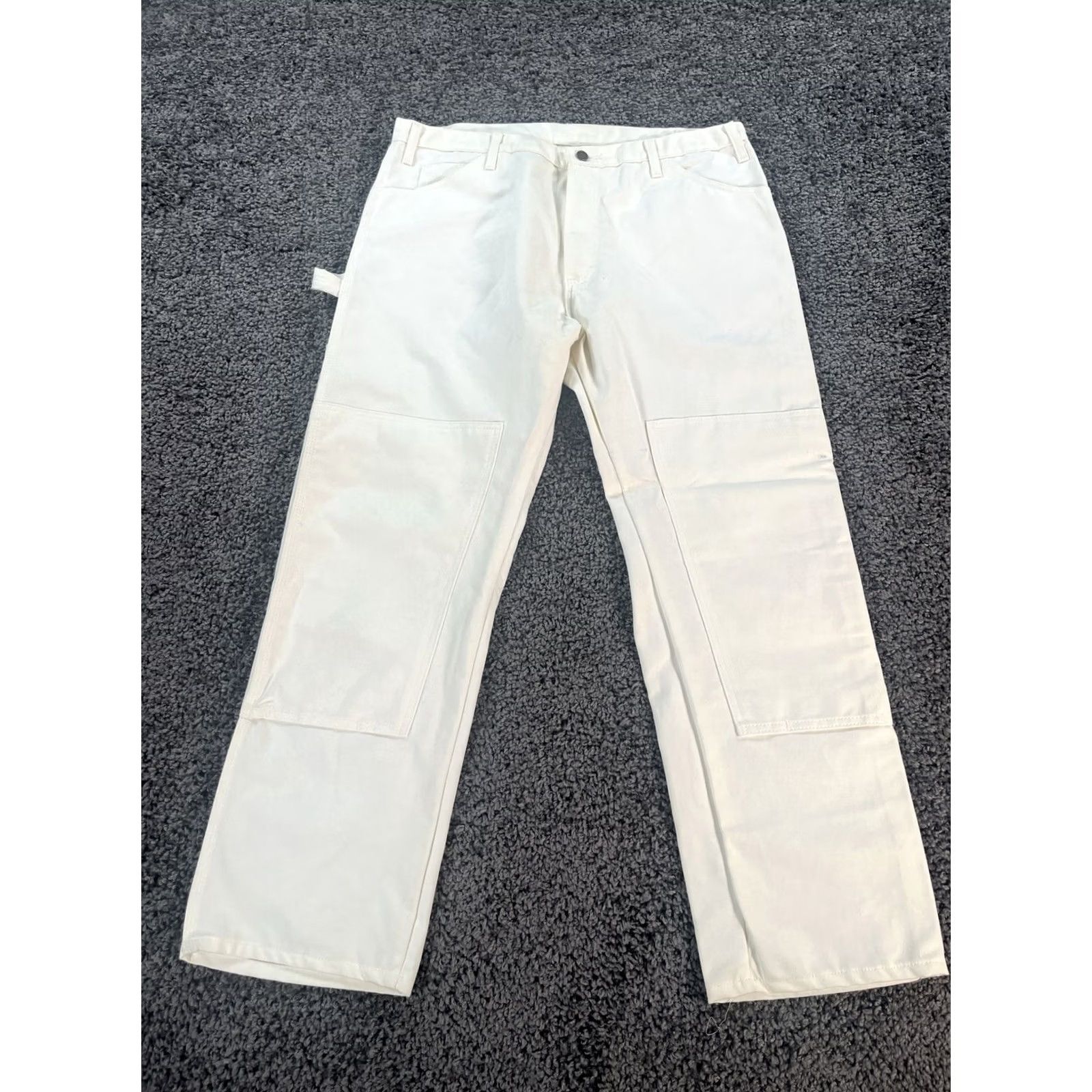 Dickies Dickies Pants Mens 38x30 White Double Knee Carpenter Canvas NWT Pants Mens Regular Straight 30 Inseam Canvas Workwear Outdoor Size US 38 / EU 54 - 7 Thumbnail