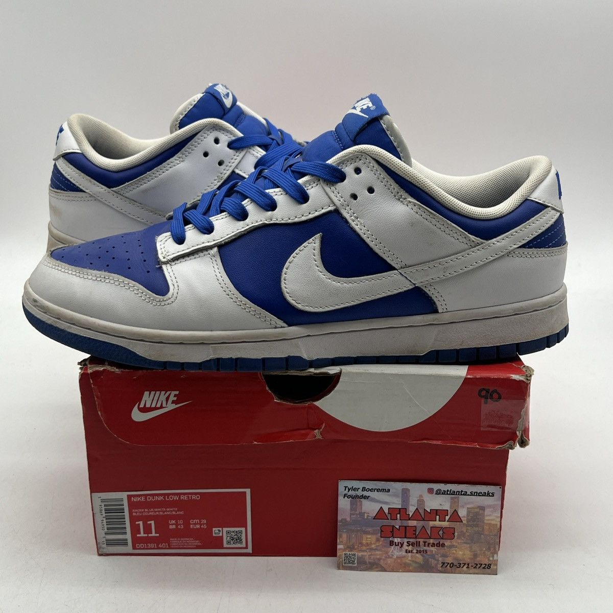 Nike Nike dunk low racer blue white Size US 11 / EU 44 - 1 Thumbnail