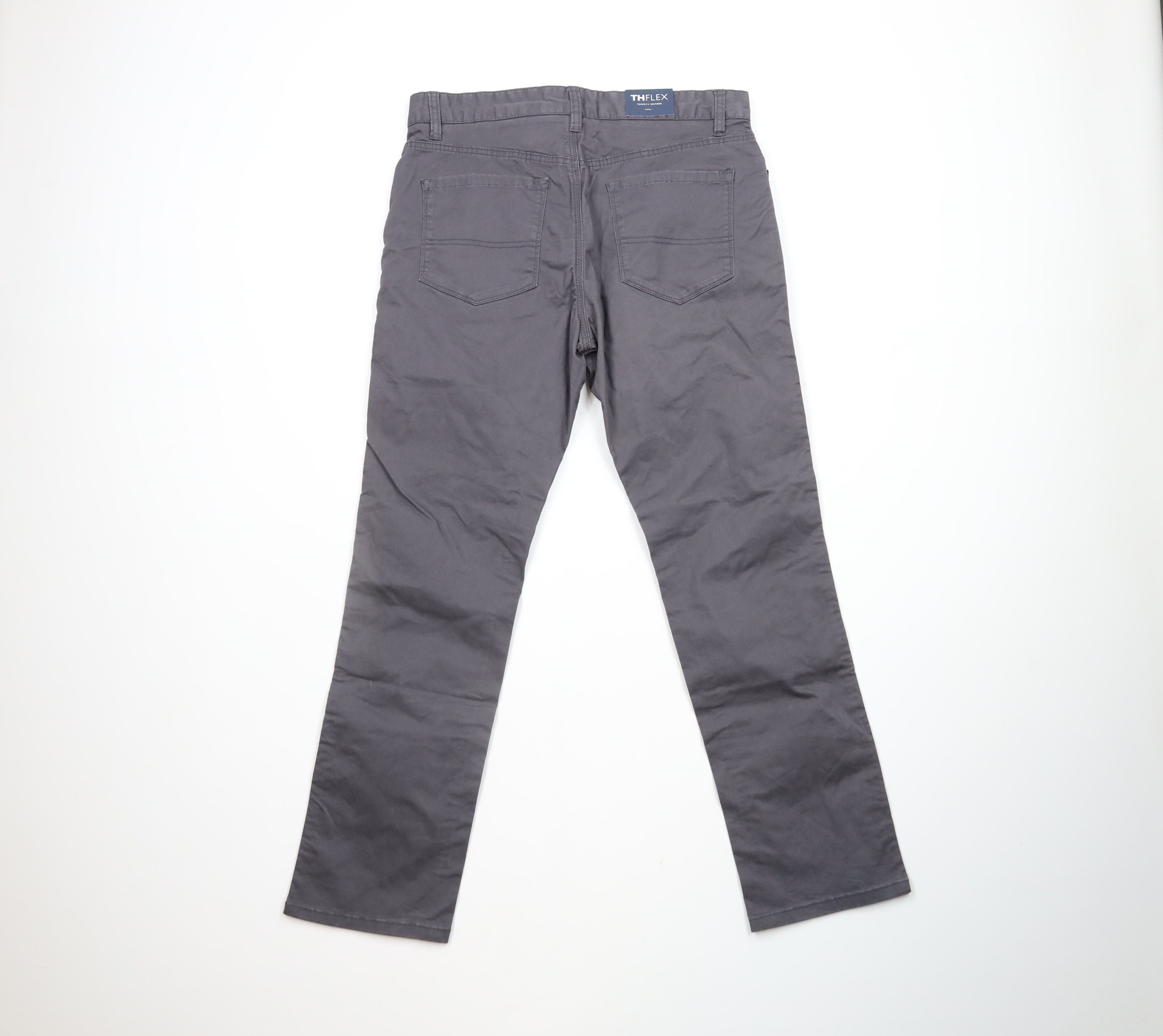 Tommy Hilfiger × Vintage New Tommy Hilfiger Stretch Straight Leg Pants Asphalt Gray Size US 32 / EU 48 - 8 Thumbnail