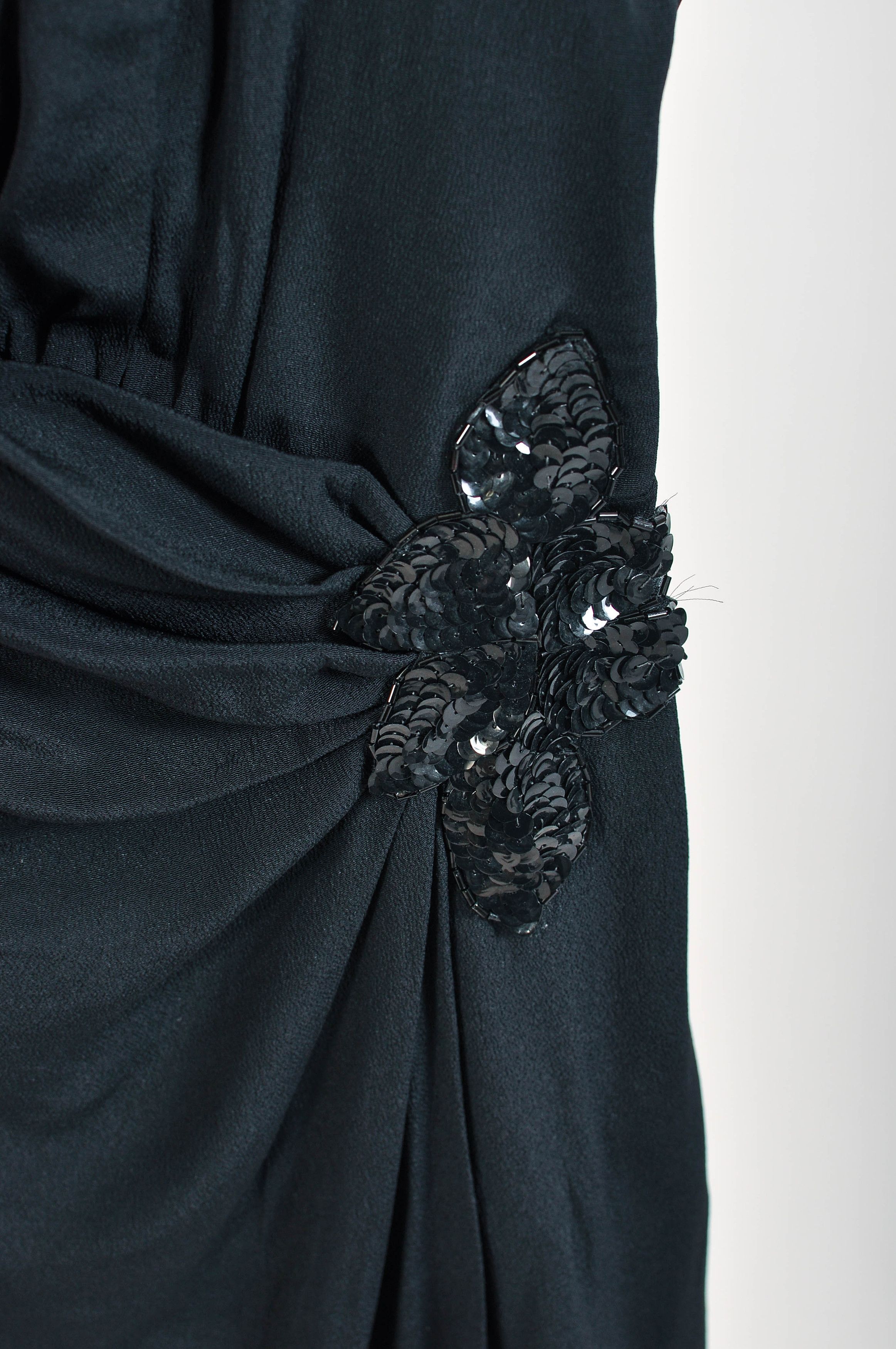 Other Vintage 80s black cocktail dress Size M / US 6-8 / IT 42-44 - 3 Thumbnail