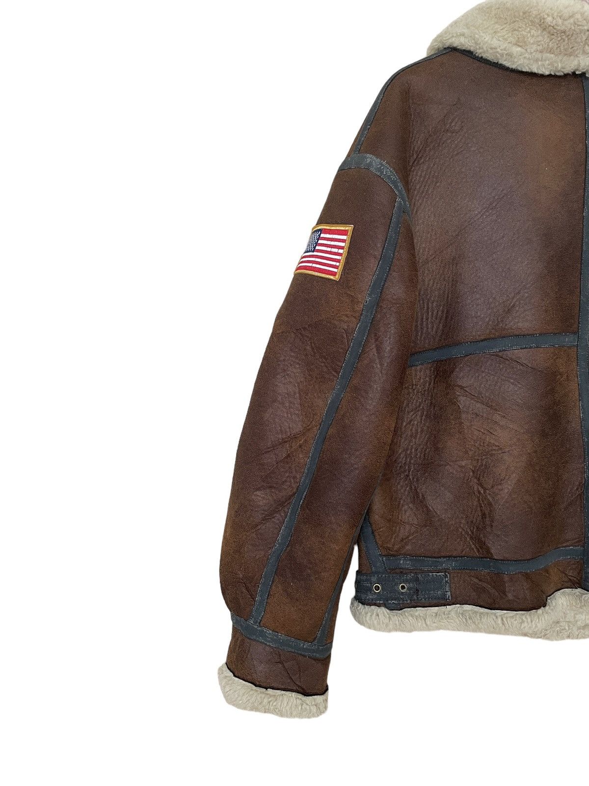 Vintage Vintage NY Project Shearling Aviator B-3 Fur Jacket 1990s Size US L / EU 52-54 / 3 - 6 Thumbnail