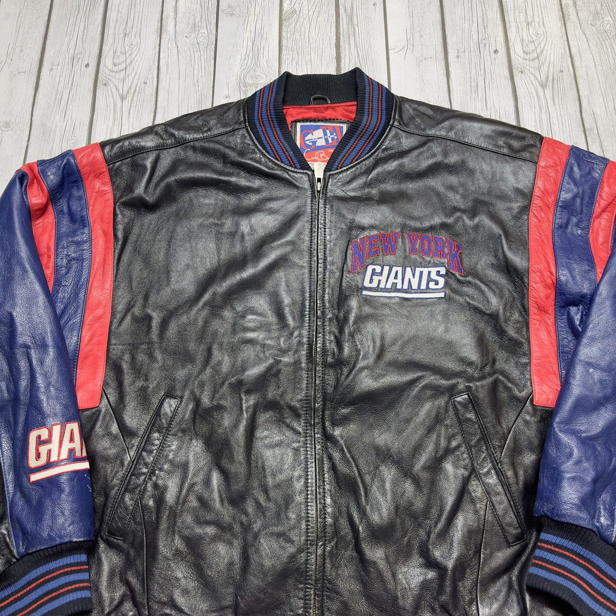 G-III × NFL × Vintage Vintage New York Giants leather jacket Size US XXL / EU 58 / 5 - 3 Thumbnail