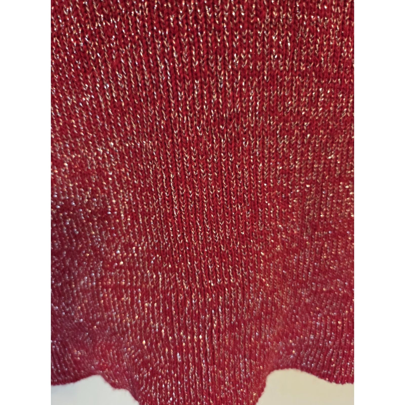Vintage VINTAGE Adriana Red Metallic Turtleneck Acrylic Sweater Womens M 70s Decade 1970s Size M / US 6-8 / IT 42-44 - 4 Thumbnail