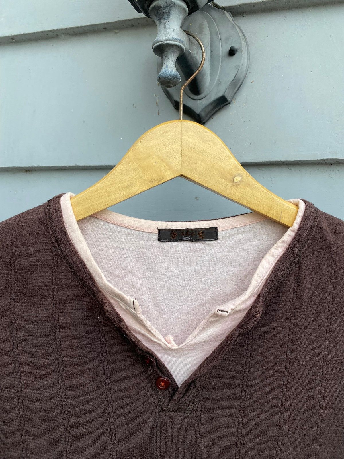 If Six Was Nine Vintage Japan Layered Look Henley Earth Tone Aesthetic Size US L / EU 52-54 / 3 - 2 Thumbnail