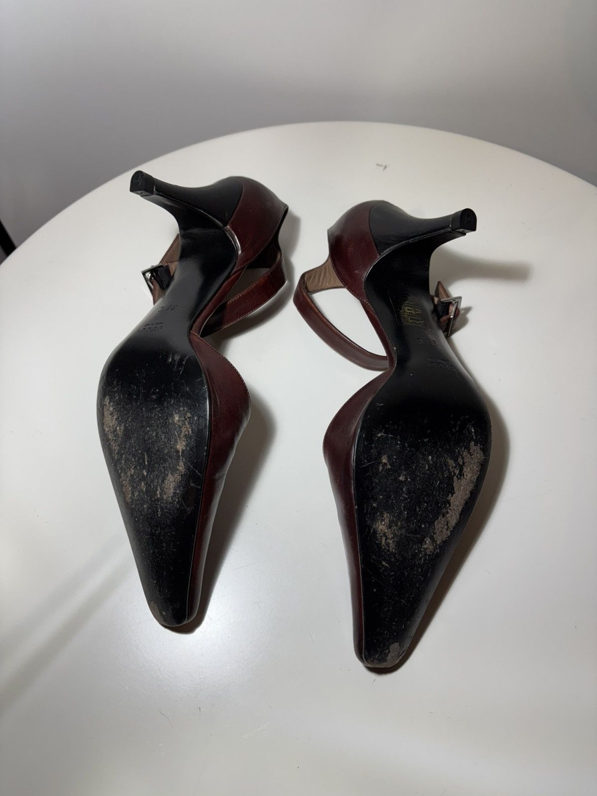 Tom Ford Rare 90s Gucci Tom Ford burgundy leather pumps Size US 6 / IT 36 - 9 Thumbnail