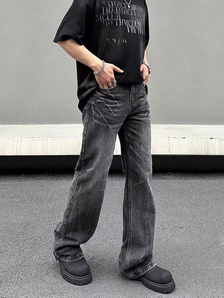 Japanese Brand × Jean Vintage street striped washed and distressed jeans Size US 34 / EU 50 - 5 Thumbnail