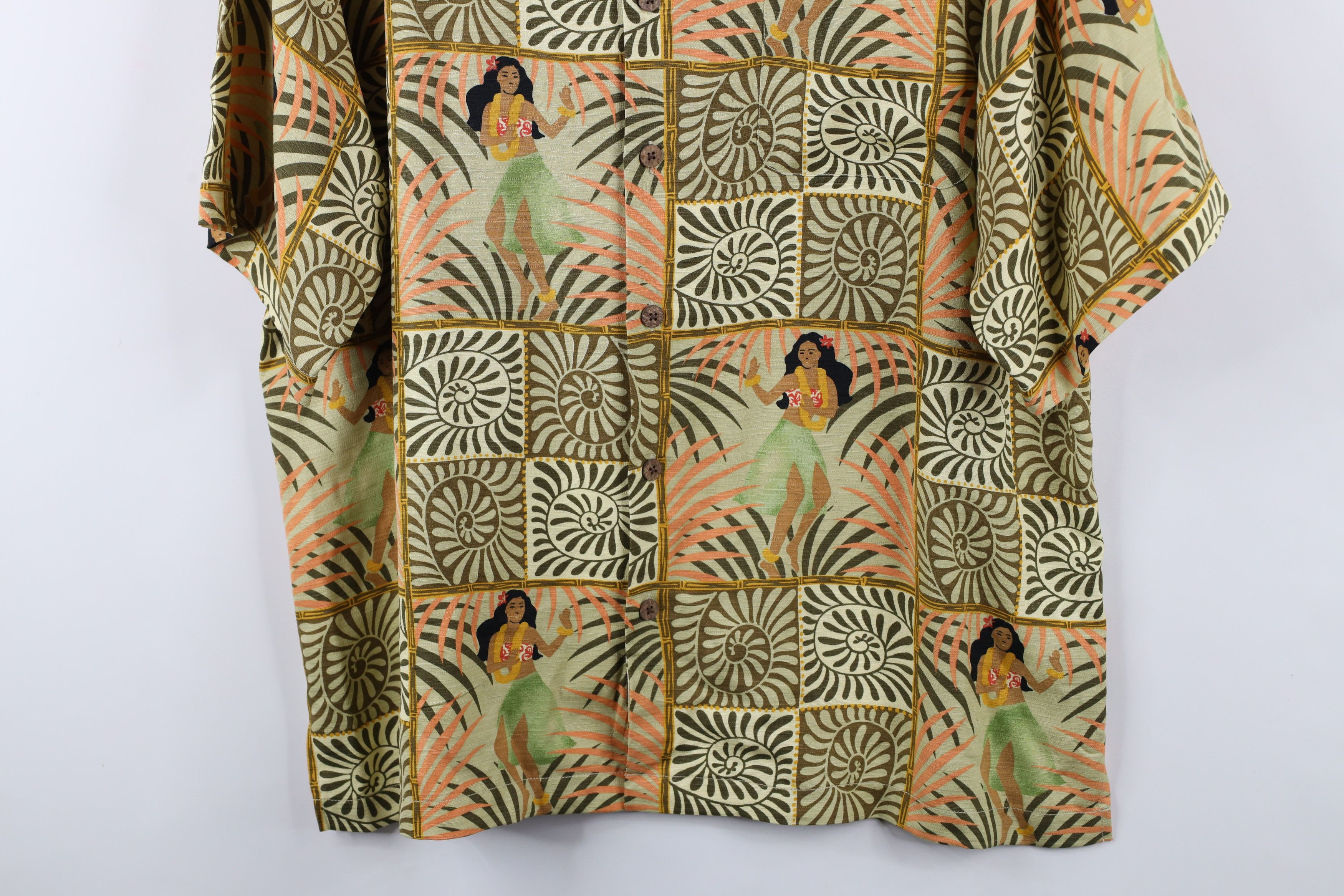 Tommy Bahama × Vintage Vintage 90s Tommy Bahama Collar Luau Girl Hawaiian Shirt Size US XL / EU 56 / 4 - 3 Thumbnail