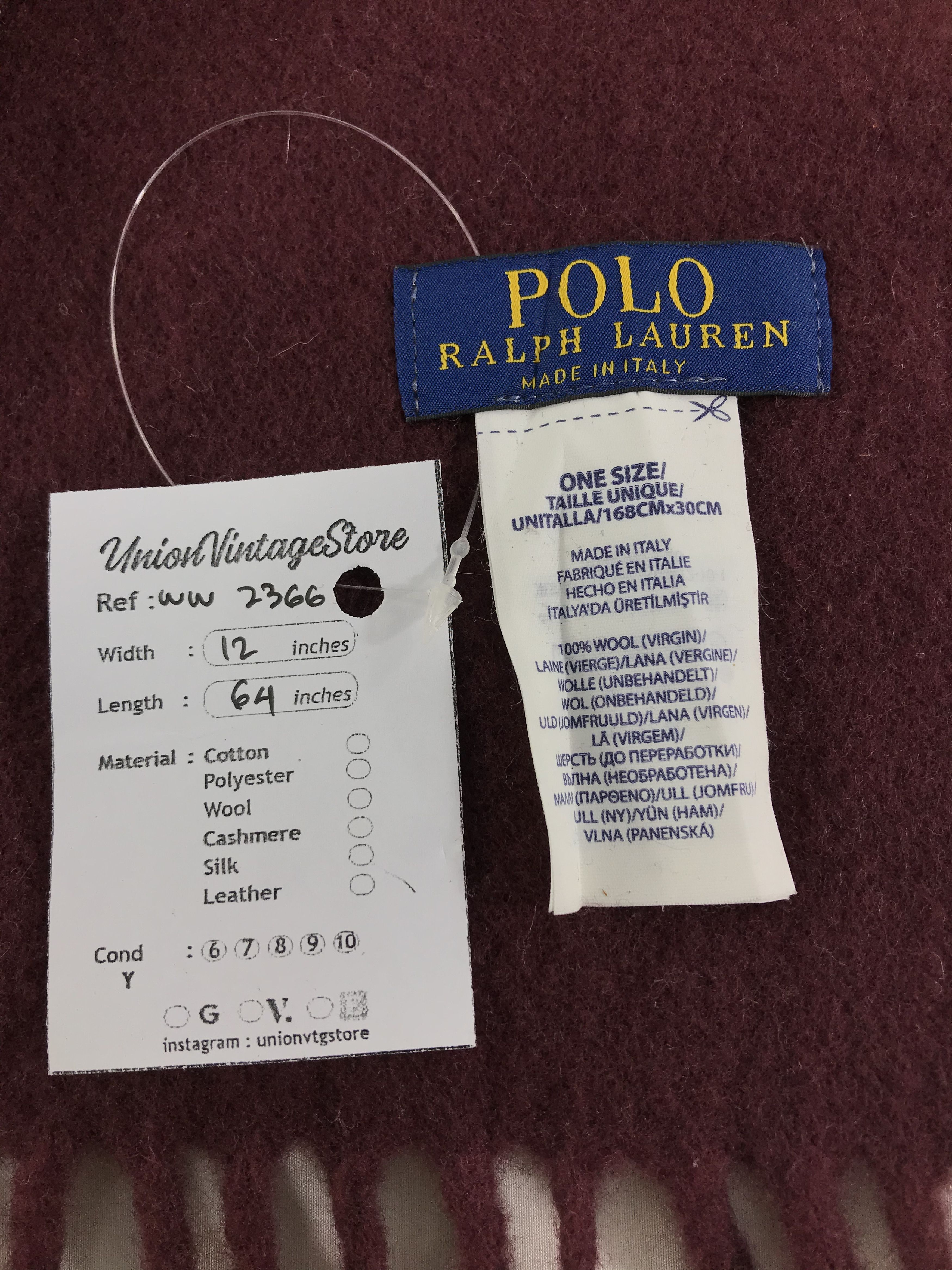 Polo Ralph Lauren × Vintage Polo Ralph Lauren Scarf / Muffler / Neckwear - WW2366 Size ONE SIZE - 5 Thumbnail
