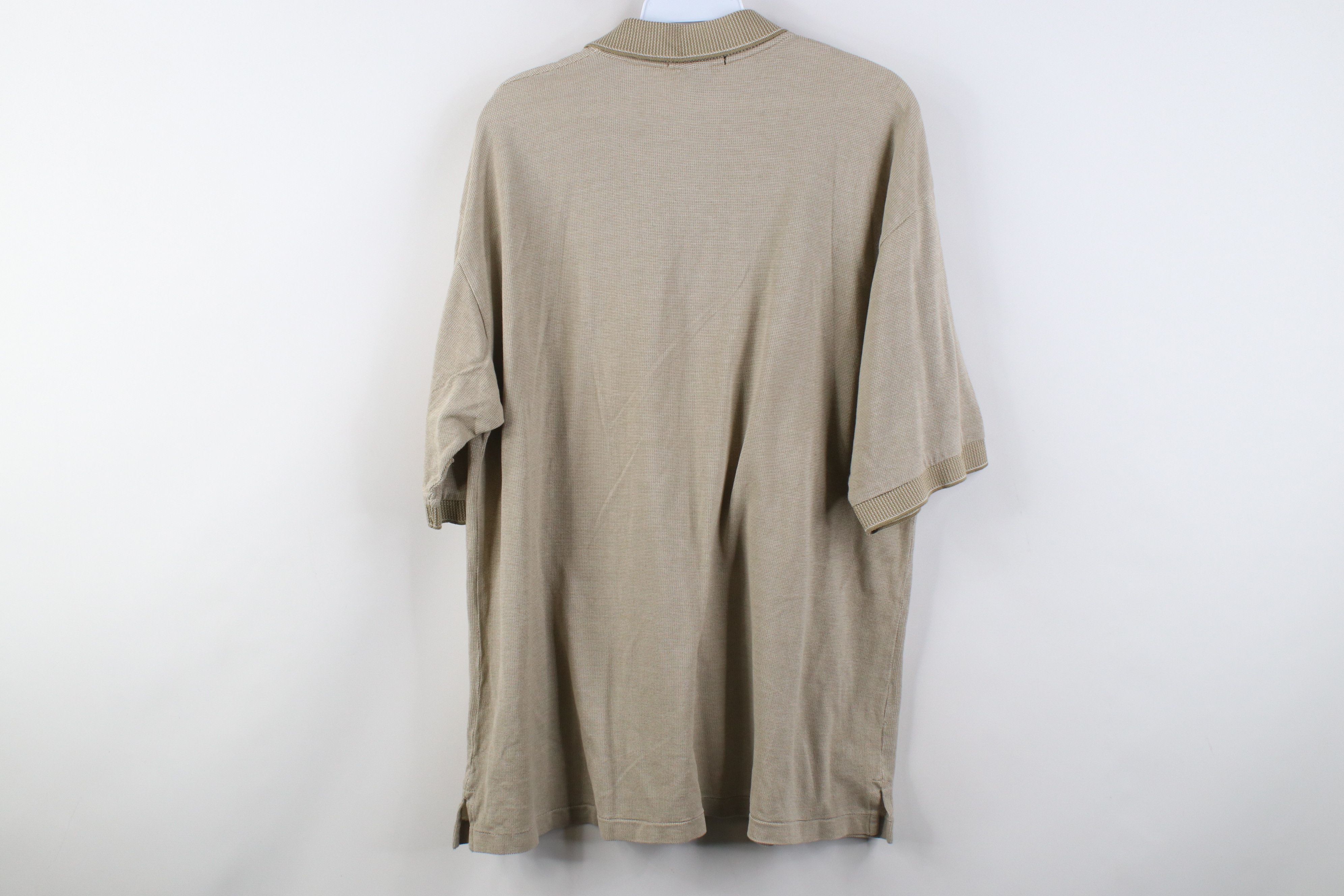Vintage Vintage 90s Streetwear Knit Collared Golf Polo Shirt Beige Size US XL / EU 56 / 4 - 9 Thumbnail