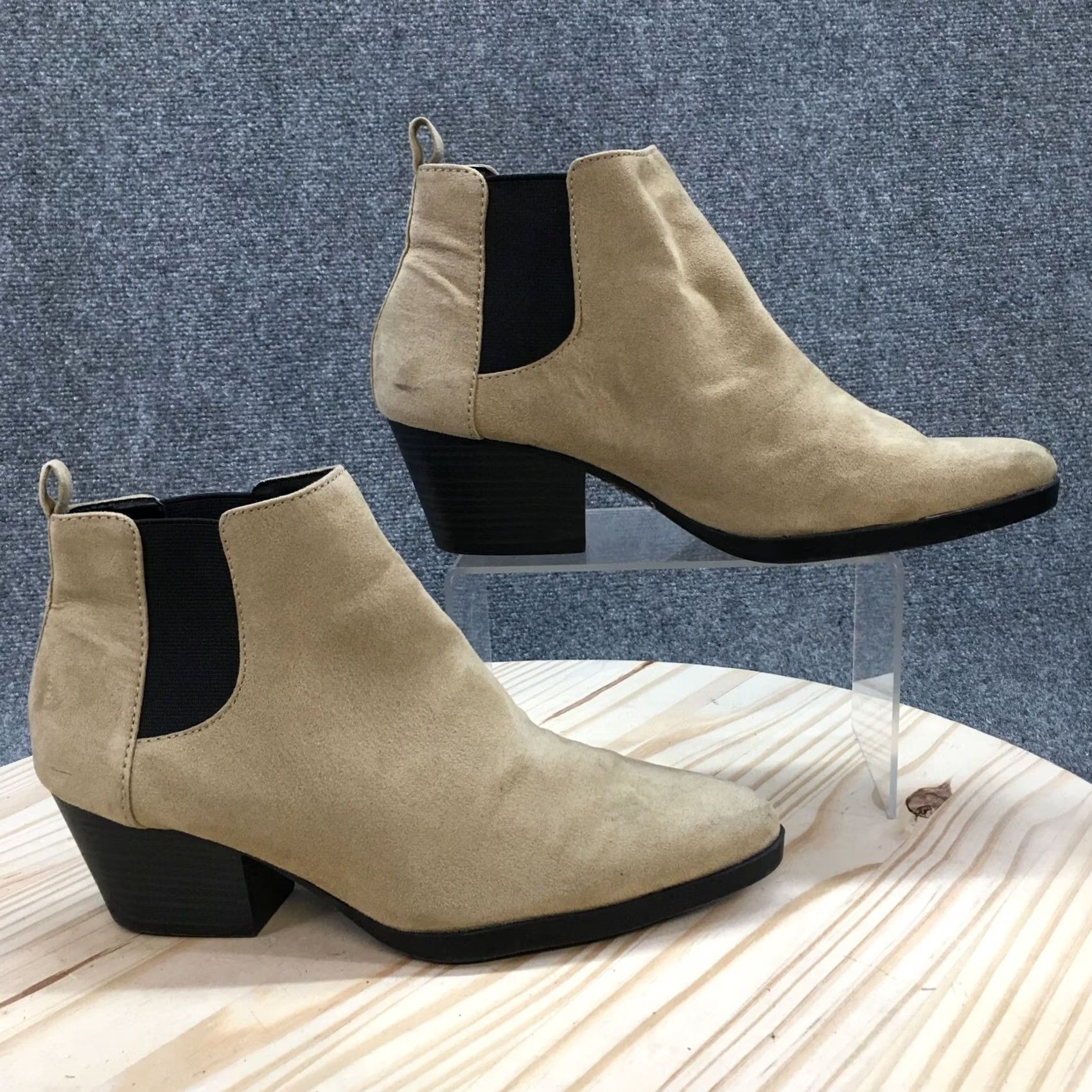 Old Navy Old Navy Chestnut Brown Ankle Chelsea Boots Womens 9 Pull On Leather Casual Block Heel Chelsea Shoe Size US 9 / IT 39 - 2 Thumbnail