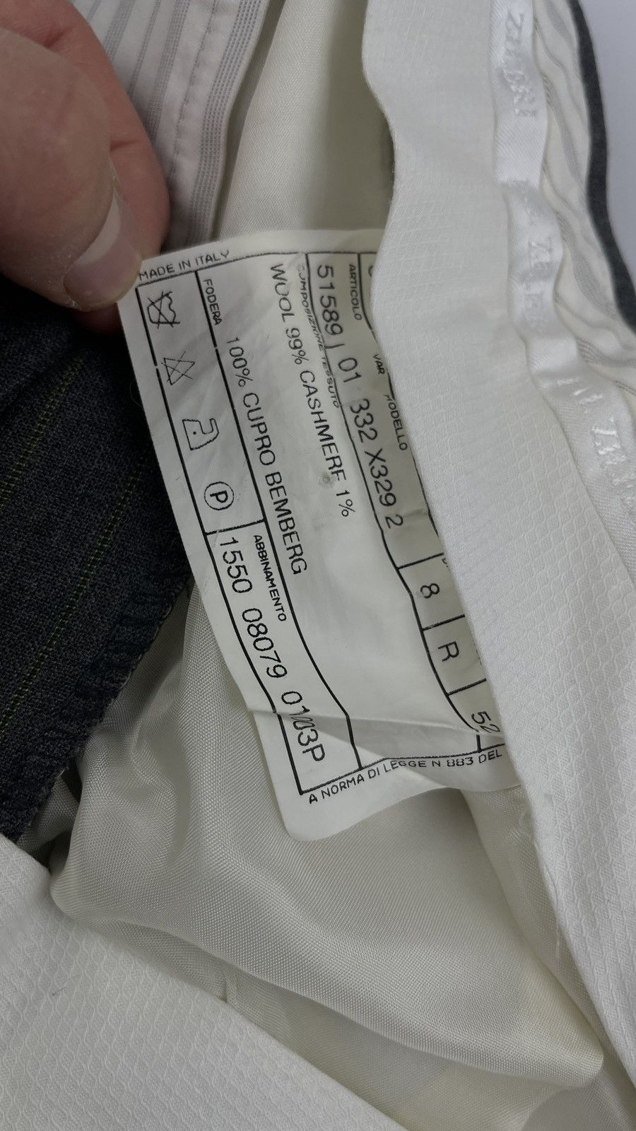 Designer × Pal Zileri Pal Zileri Stripped Single Breasted 3 Btn Suit Size 40R - 18 Thumbnail