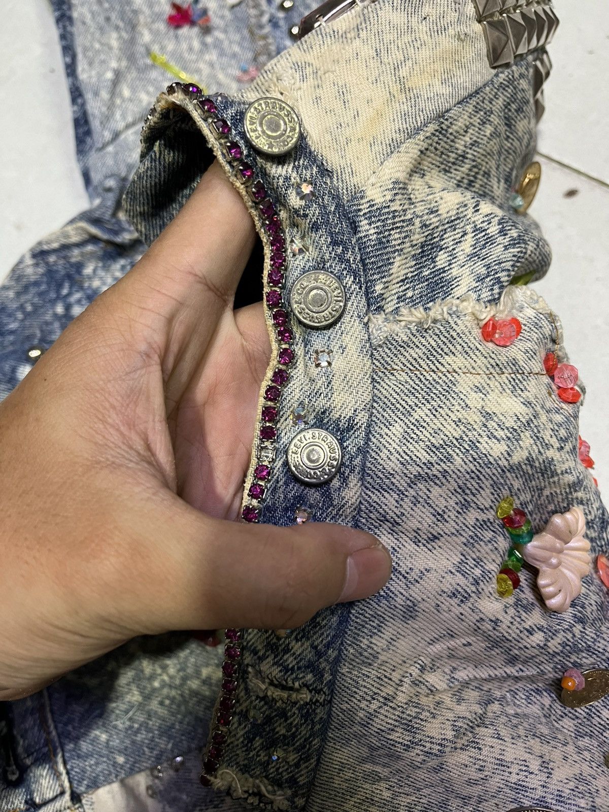 Levi's 🔥🔥🔥 Very Rare Levis Patchwork X Tony Alamo Denim Jacket Size US S / EU 44-46 / 1 - 23 Thumbnail