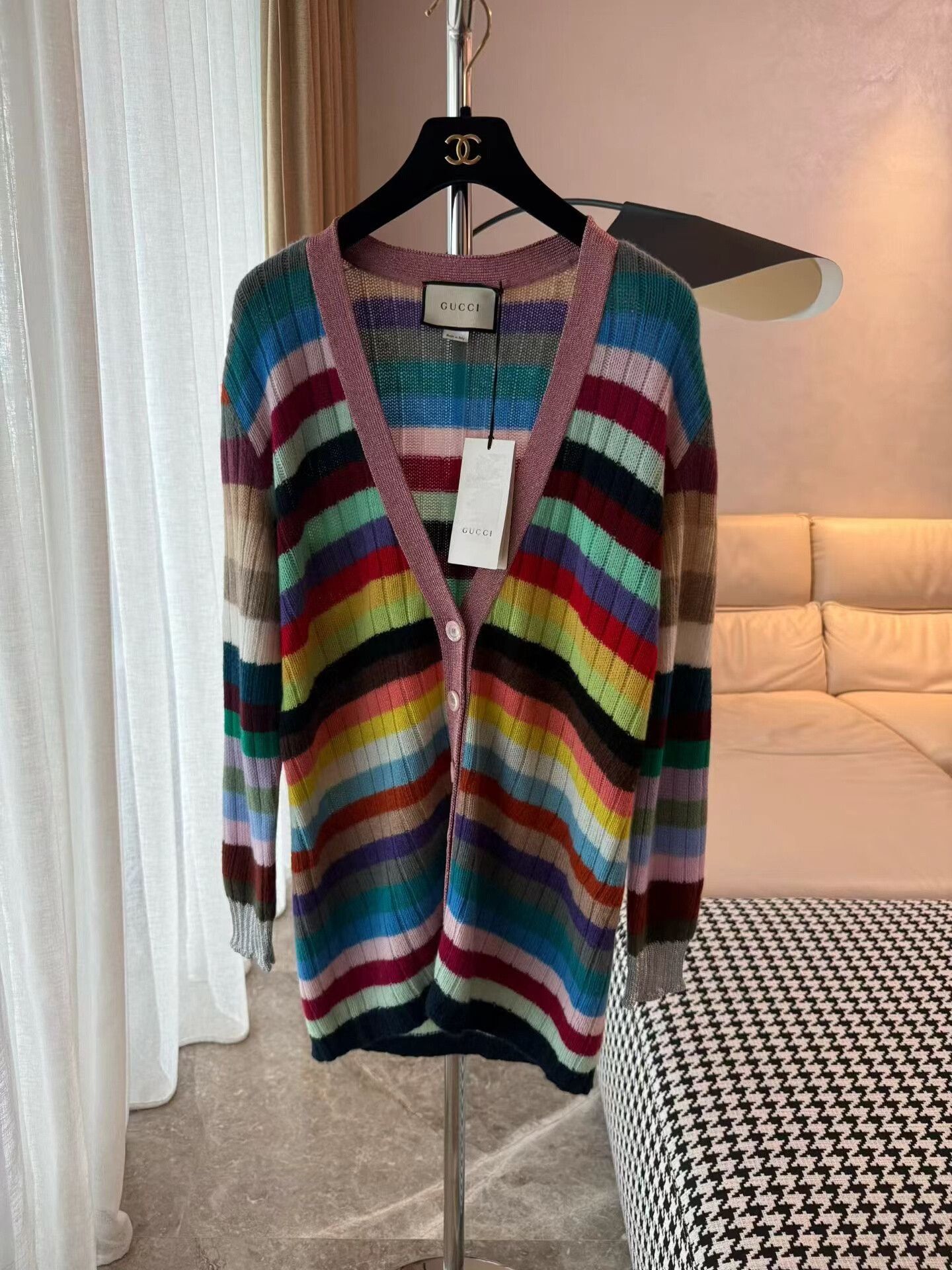 Gucci Gucci Multicolor Cashmere Cardigan Size S / US 4 / IT 40 - 1 Thumbnail