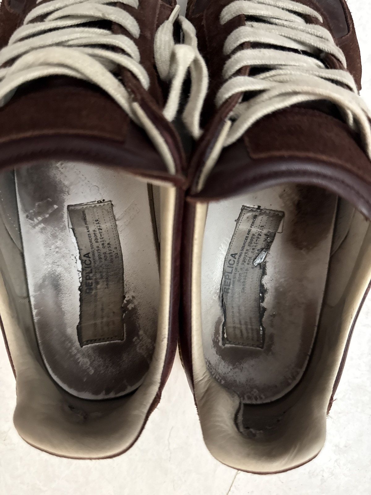 Maison Margiela Maison Margiela replica gats - **RARE** Burgundy/Red Size US 9 / EU 42 - 9 Thumbnail