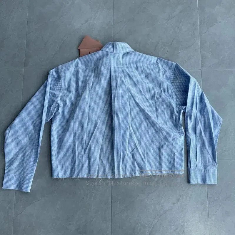 Miu Miu Miu Miu Light Blue Women's Cropped Shirt . Size M / US 6-8 / IT 42-44 - 2 Thumbnail