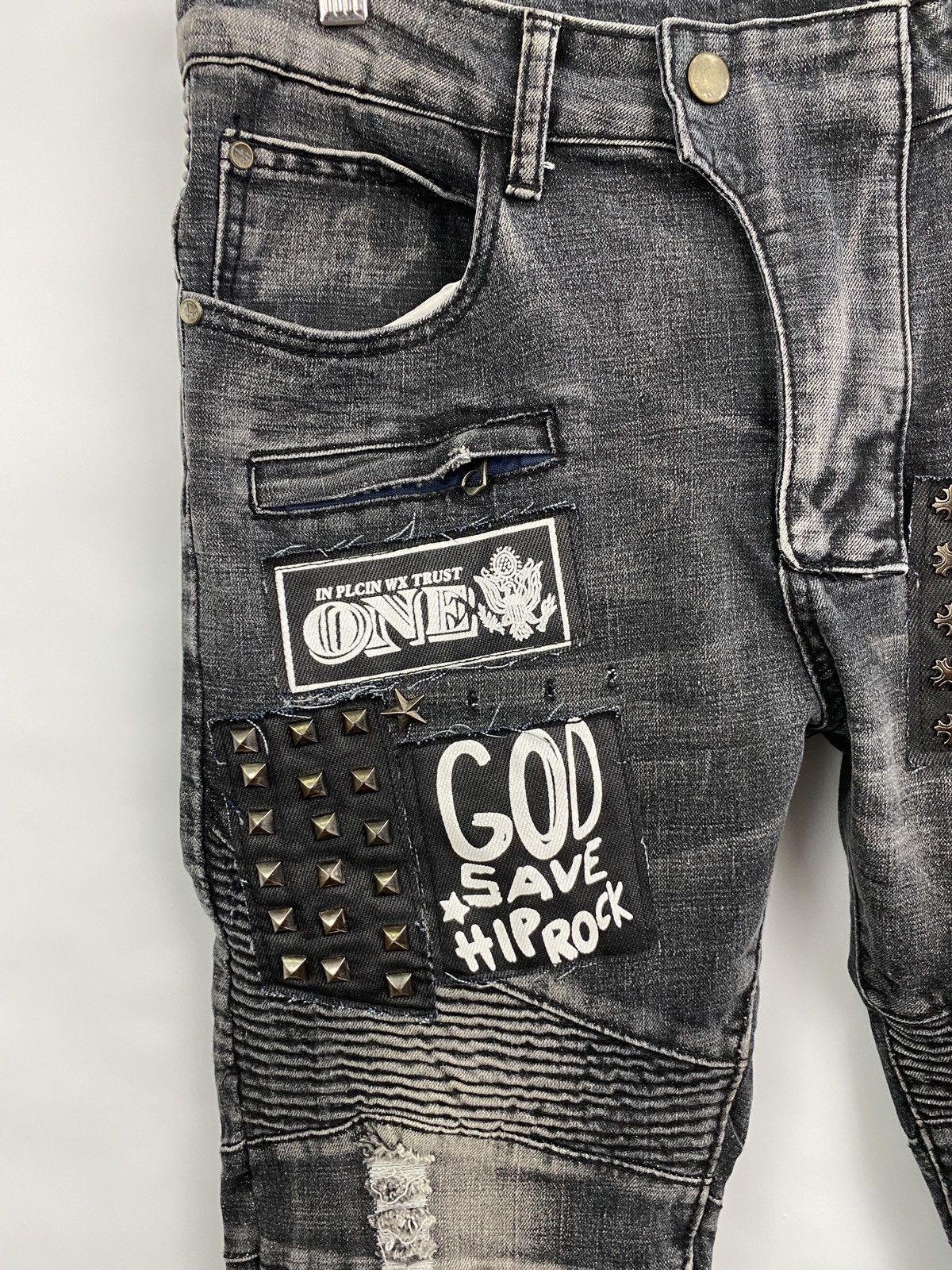 Japanese Brand 🇯🇵 Y2K Biepa Japan Japan Punk Metal Emo plain balmain style Size US 34 / EU 50 - 7 Thumbnail
