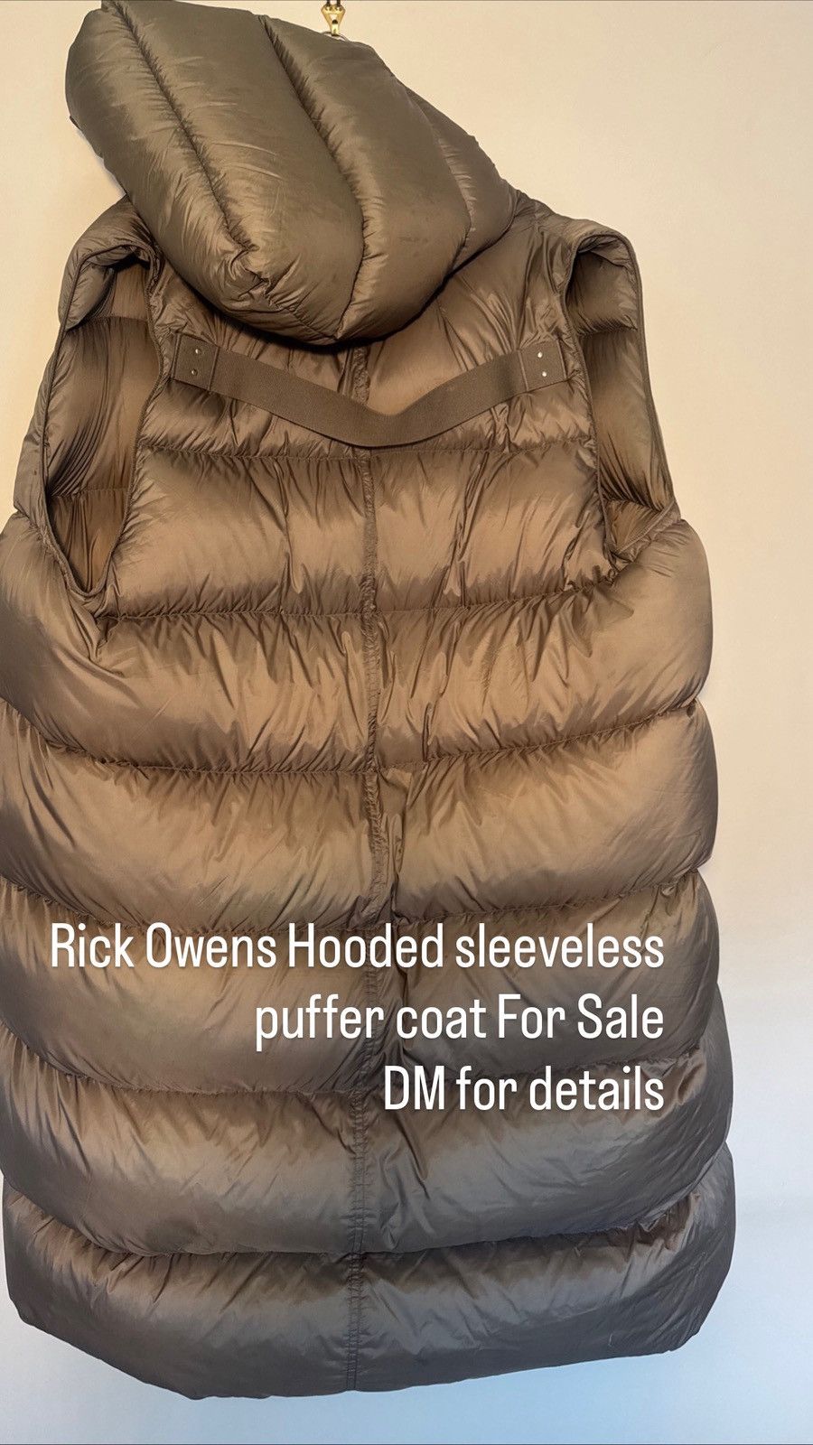 Rick Owens Rick Owens Larry F/W 19 Long sleeveless down vest Size US L / EU 52-54 / 3 - 5 Thumbnail