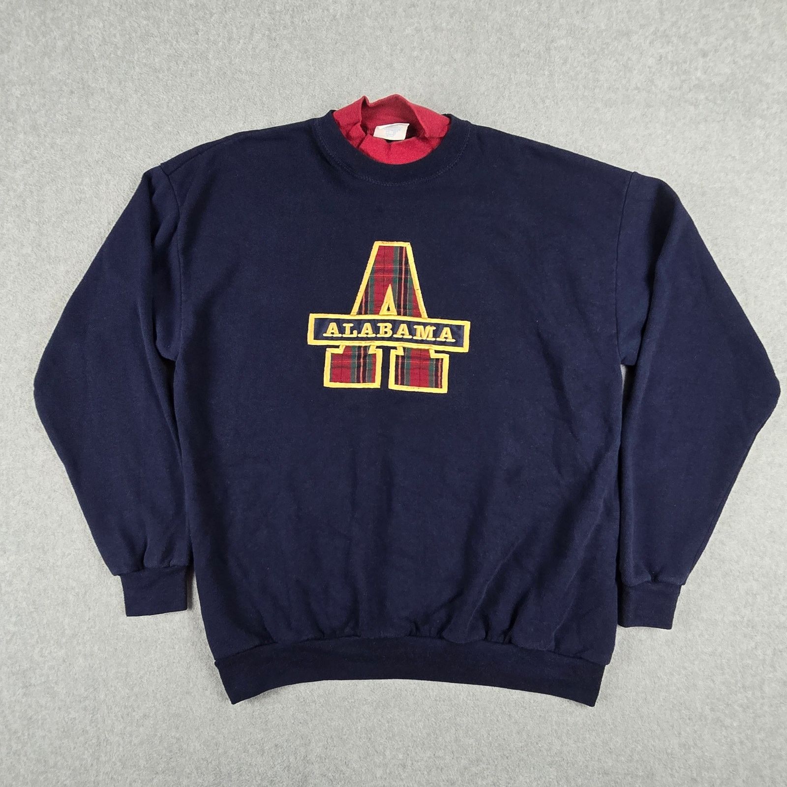 Vintage Vtg Alabama Sweatshirt XL by Santee Navy Red Made in USA Size XL / US 12-14 / IT 48-50 - 4 Thumbnail