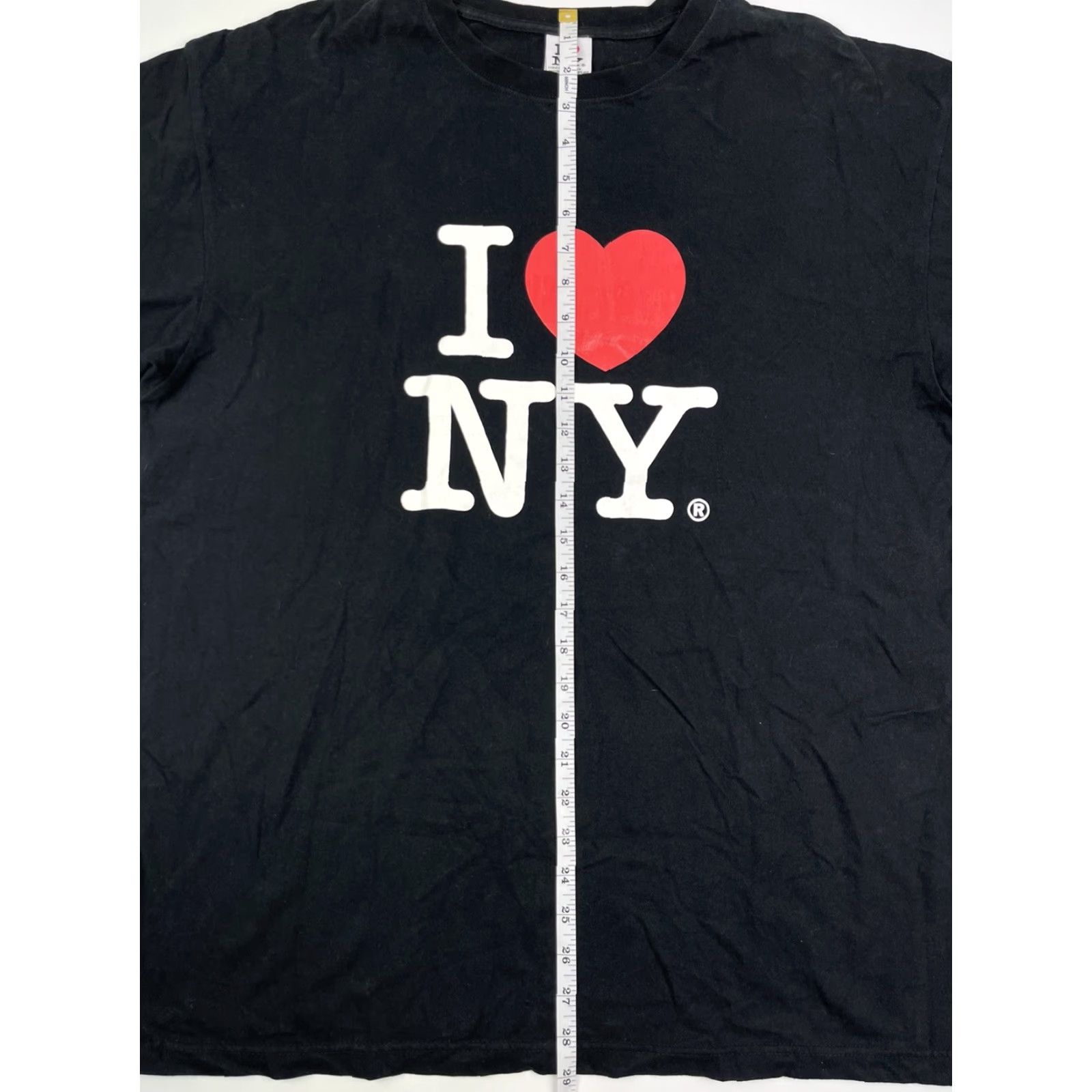 I Love NY I Love New York T-Shirt Shirt Unisex Adults XL Black Crew Neck 100% Cotton Logo NYC NYC Travel Sports Reg Size US XL / EU 56 / 4 - 6 Thumbnail
