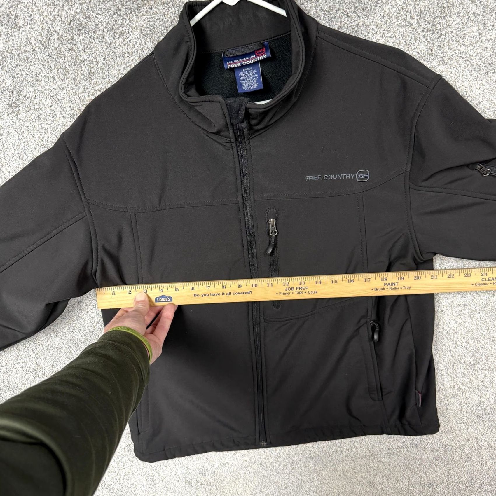 Free Country Free Country Jacket Windbreaker L Mens Black Softshell Zip Pockets Trekking Outdoor Fall Winter Size US L / EU 52-54 / 3 - 4 Thumbnail