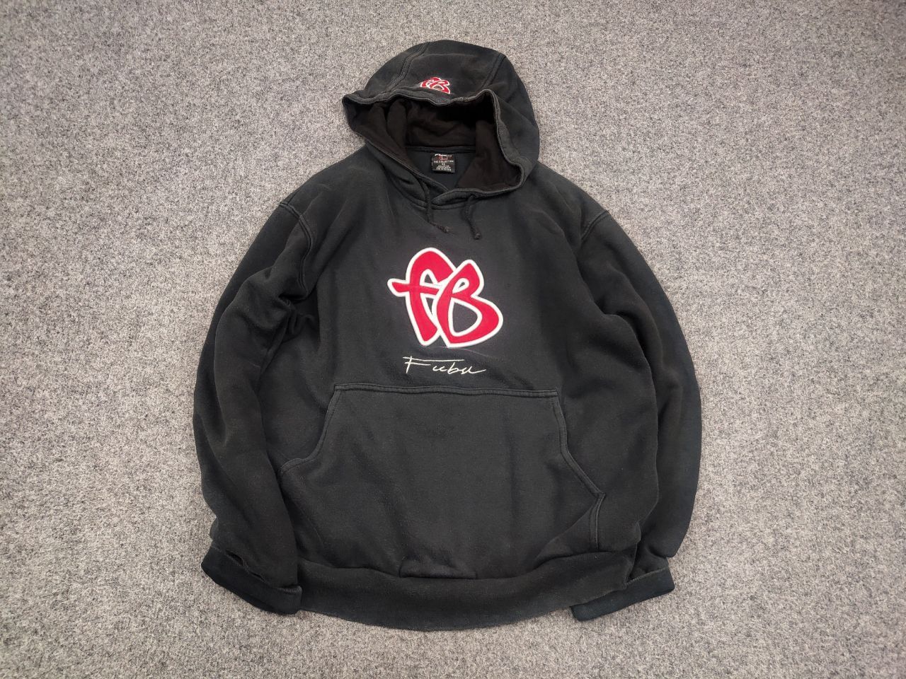 Fubu Vintage Fubu Embroidered Rap Y2K Faded Black Hoodie Hip Hop Size US S / EU 44-46 / 1 - 3 Thumbnail