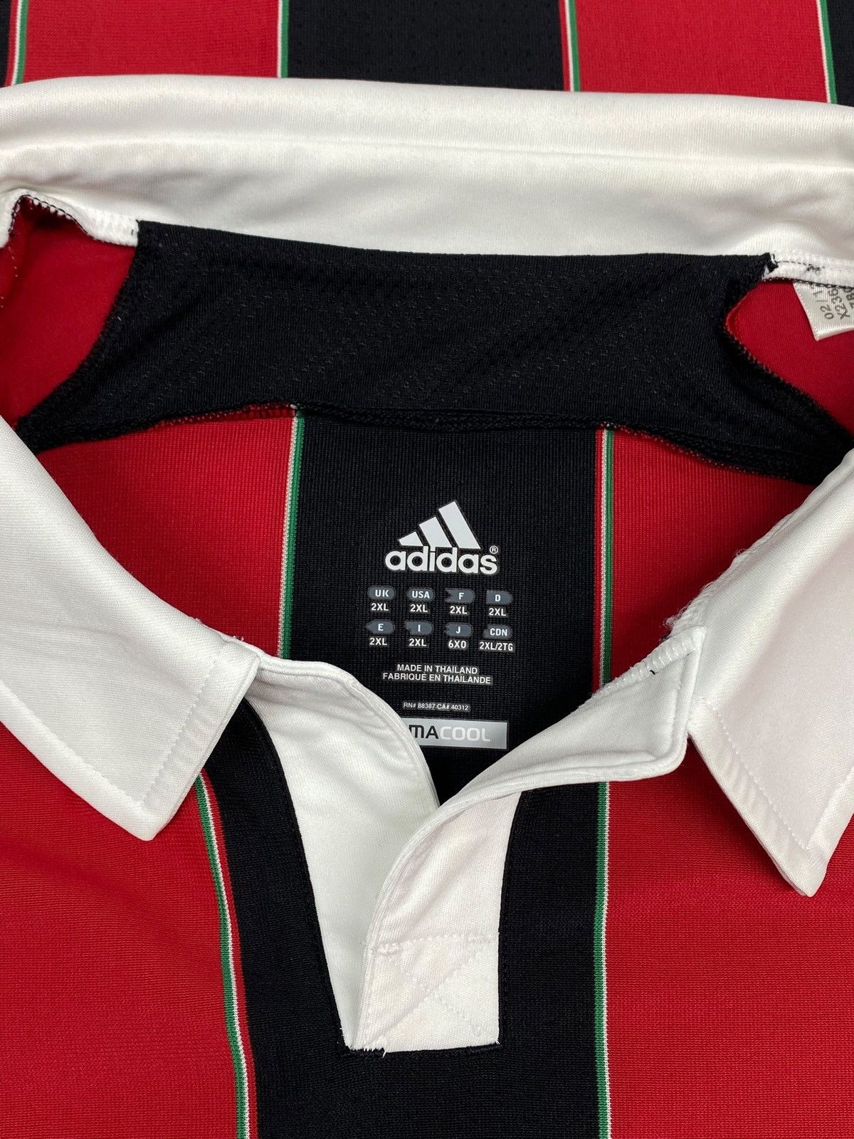 Adidas Adidas AC Milan 2012/13 Home Football Shirt Fly Emirates Size US XXL / EU 58 / 5 - 17 Thumbnail