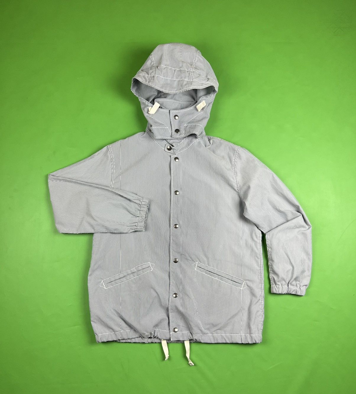 image of Engineered Garments Light Coach / Workwear Jacket in Light Blue Stripes, Men's (Size Medium)