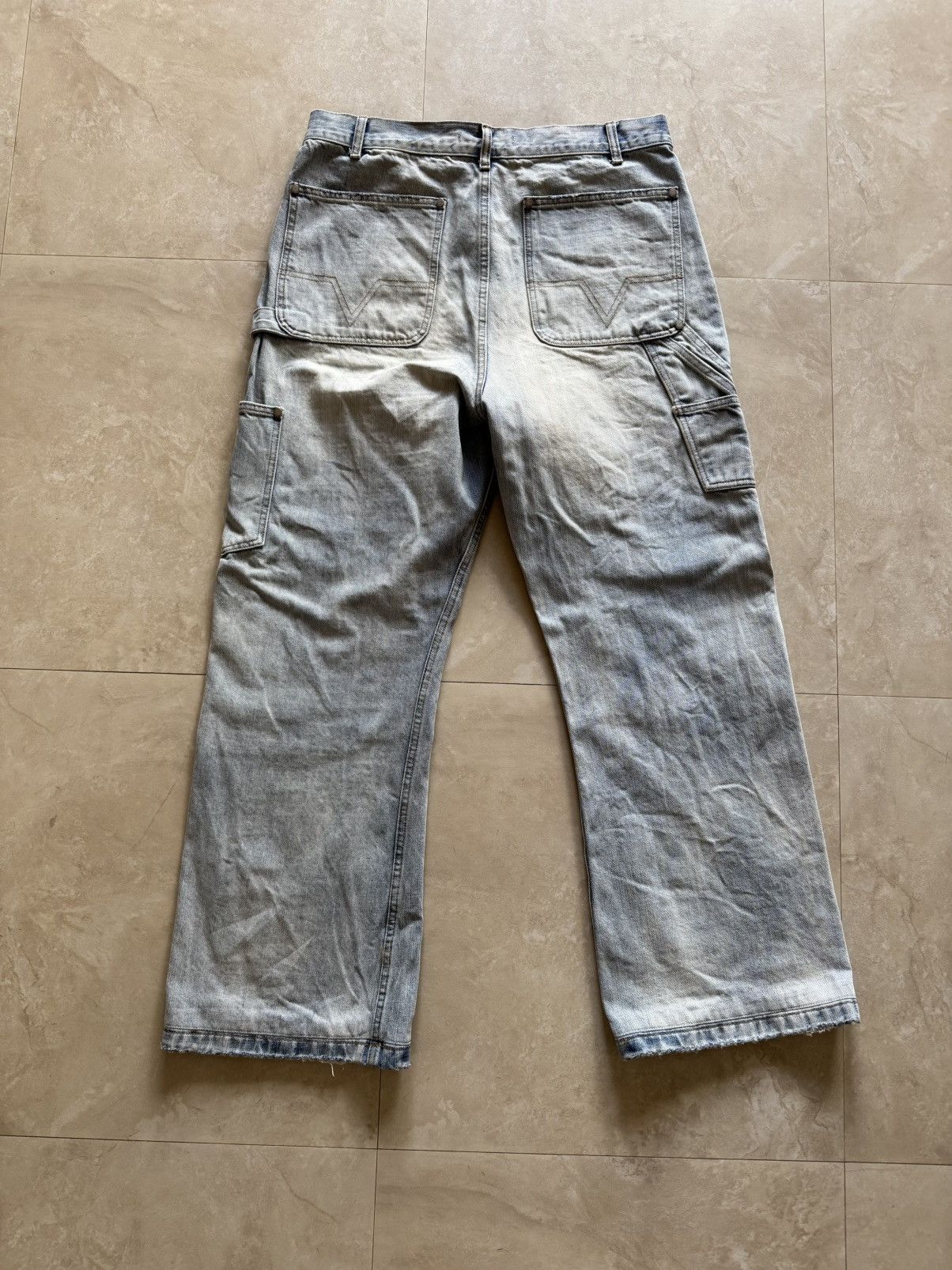 No Maintenance Light-Wash Flared Japense Denim Carpenters Size US 34 / EU 50 - 3 Thumbnail