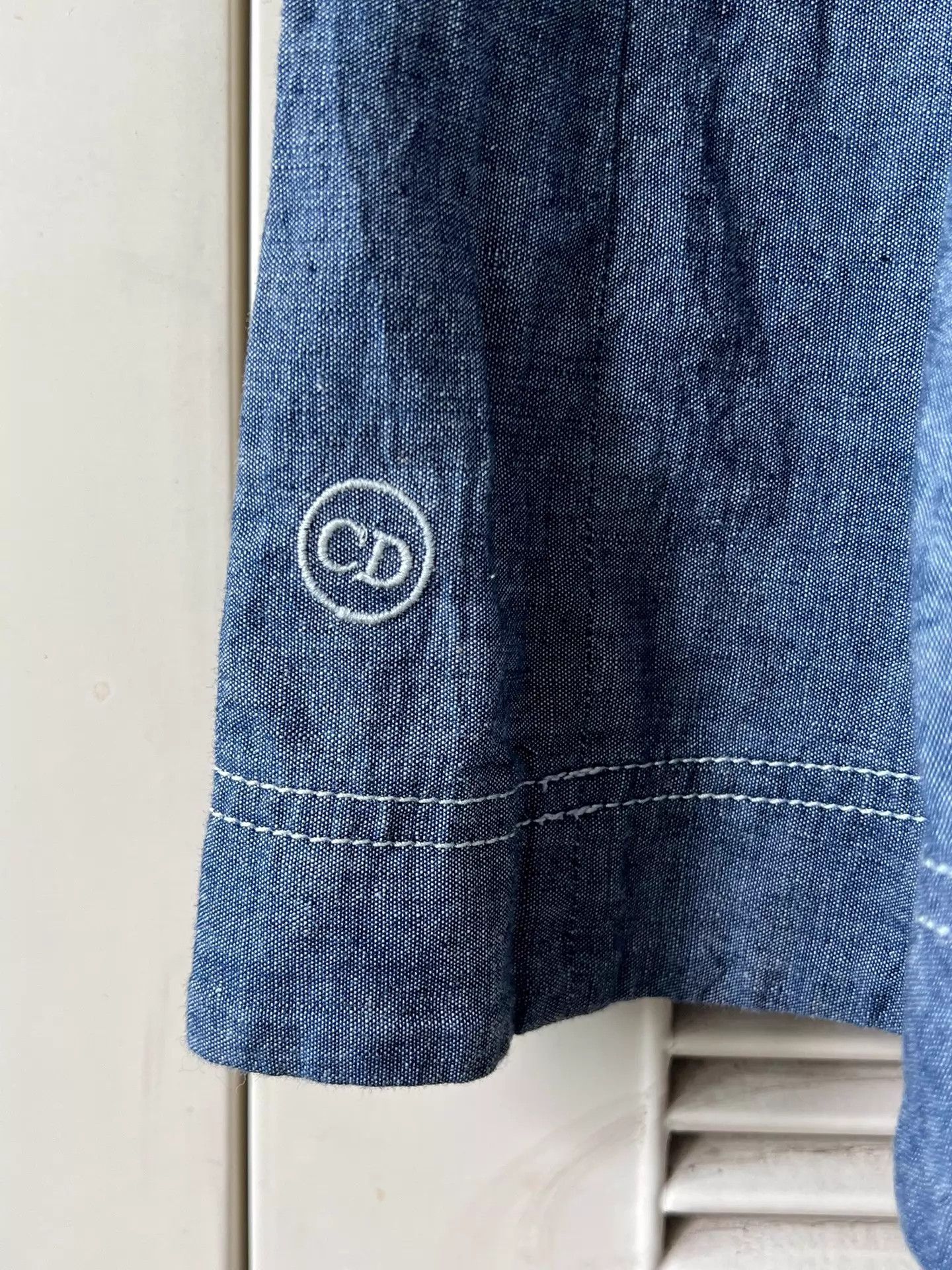 Dior Dior Women's Denim Dress 38 Floral Embroidery Size S / US 4 / IT 40 - 7 Thumbnail