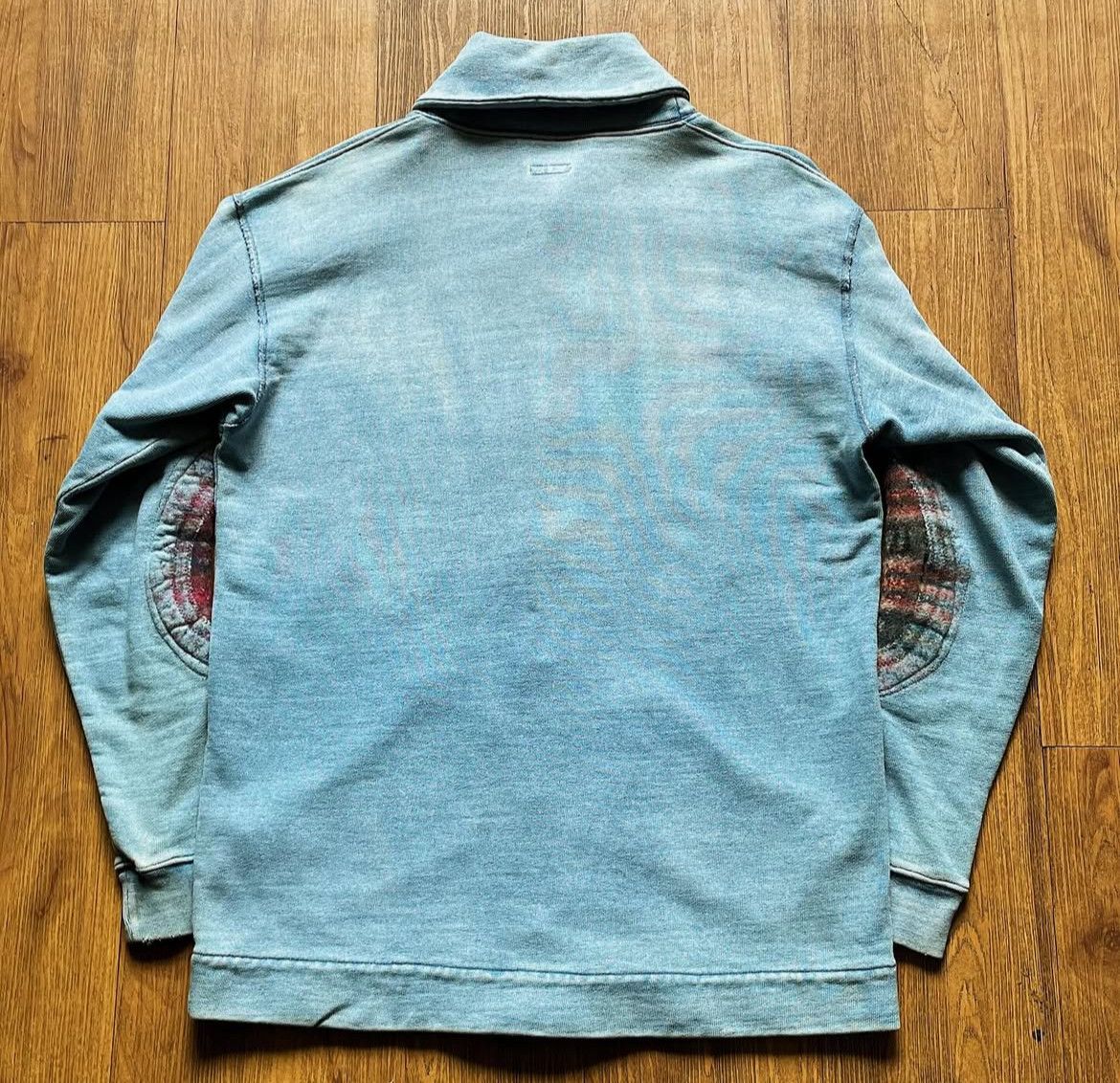 Kapital 2000s Kapital Kountry Wool Patch Boro Shawl Collar Cardigan Size US L / EU 52-54 / 3 - 3 Thumbnail