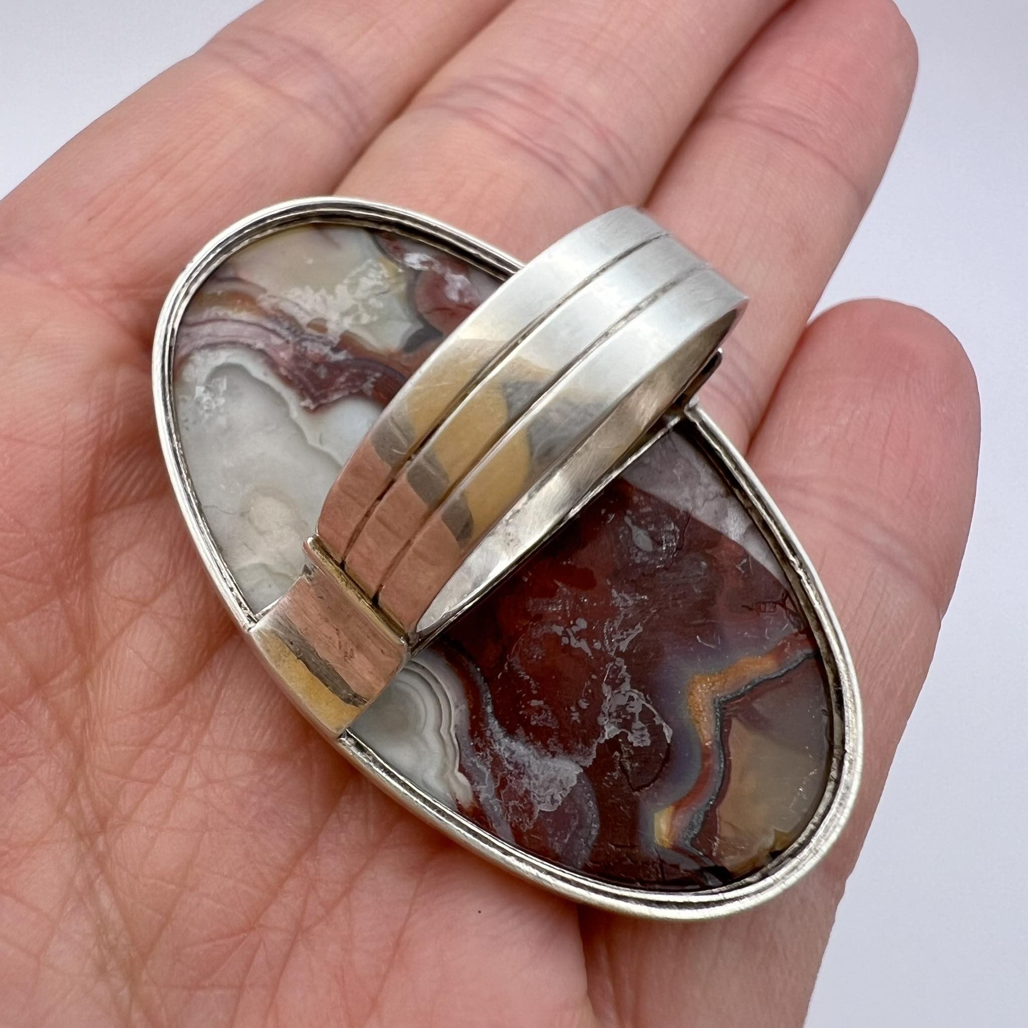 Vintage Vintage Sterling Silver 925 Ring Rutile Quartz Stone S 7 Size ONE SIZE - 3 Thumbnail