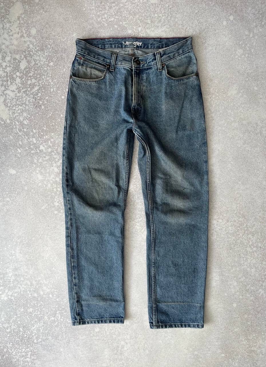 Vintage × Wrangler Vintage Wrangler Blue Denim Baggy Pants Y2K Ultra Rare Item Size US 32 / EU 48 - 1 Thumbnail