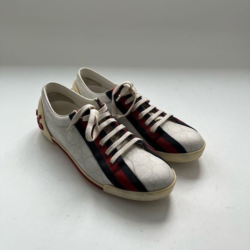 Gucci Gucci Red Blue Web Double G Sneakers Size US 6.5 / EU 39-40 - 2 Thumbnail