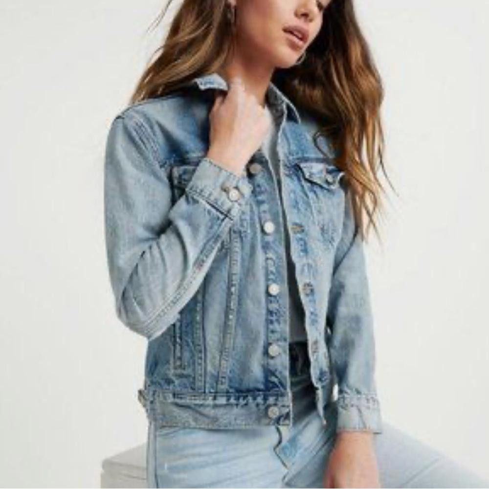 Lucky Brand Lucky Brand l Tomboy Trucker Jacket Light Wash XS Size XS / US 0-2 / IT 36-38 - 1 Thumbnail