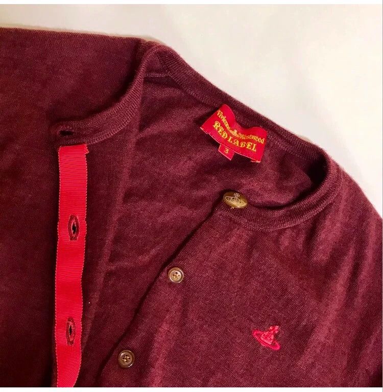 Vivienne Westwood Vivienne Westwood Planet Embroidered Brick Red Knitted Car Size L / US 10 / IT 46 - 5 Thumbnail