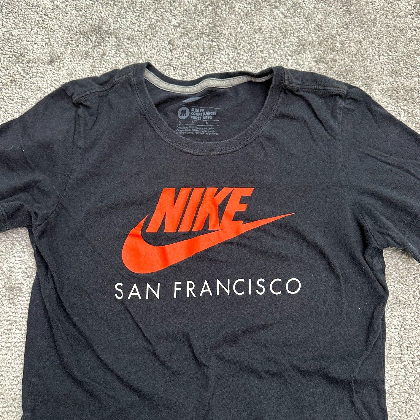 Nike Nike Slim Fit Graphic T‑Shirt Womens Medium Black Short Sleeve Crew Neck Cotton Tee Size M / US 6-8 / IT 42-44 - 3 Thumbnail