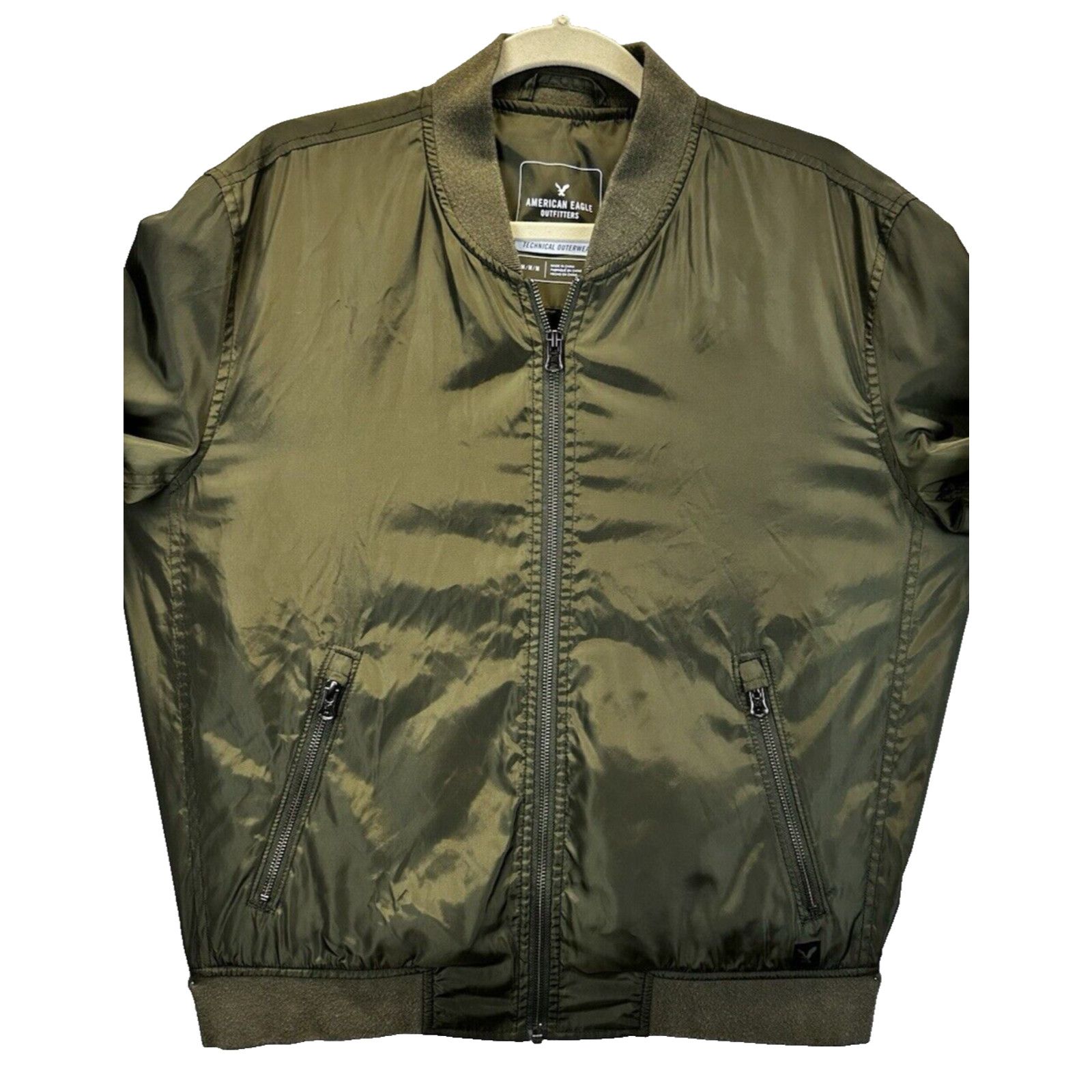 American Eagle Outfitters American Eagle Outfitters Men’s LT Olive Green Bomber Jacket Size US L / EU 52-54 / 3 - 5 Thumbnail