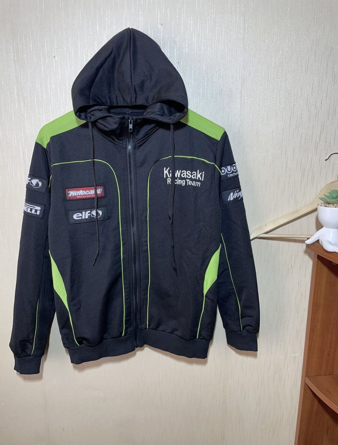 Vintage Kawasaki vintage racing zip hoodie Size US S / EU 44-46 / 1 - 2 Thumbnail
