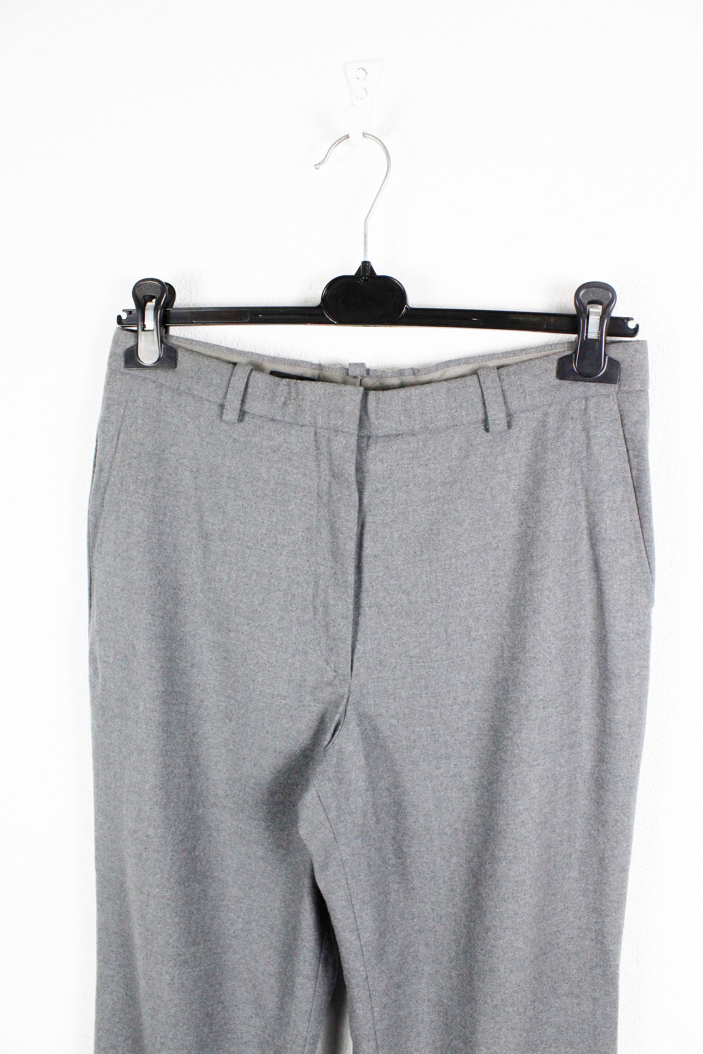 Jil Sander Jil Sander by Raf Simons Grey Flannel Wool Trousers Pants Size 26" / US 2 / IT 38 - 2 Thumbnail