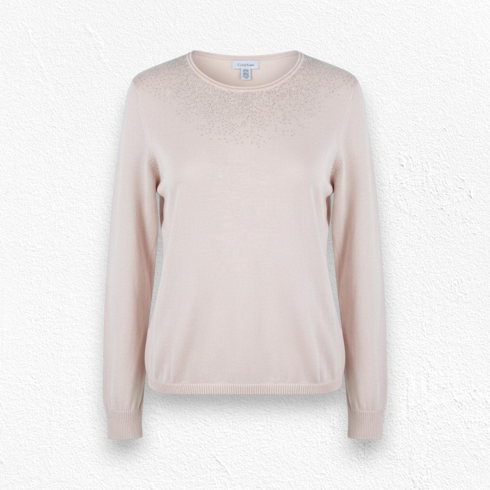 Calvin Klein Calvin Klein Pink Embellished Crewneck Sweater Size XL Size XL / US 12-14 / IT 48-50 - 1 Thumbnail