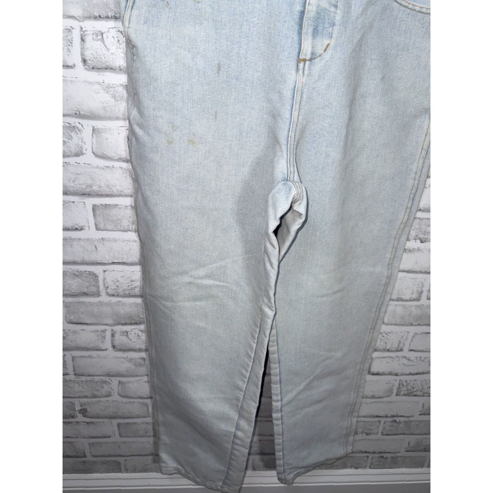 Denime VINTAGE NEW ORDER Denim Overalls Womens M Light Blue 80s 90s Size 32" / US 10 / IT 46 - 5 Thumbnail